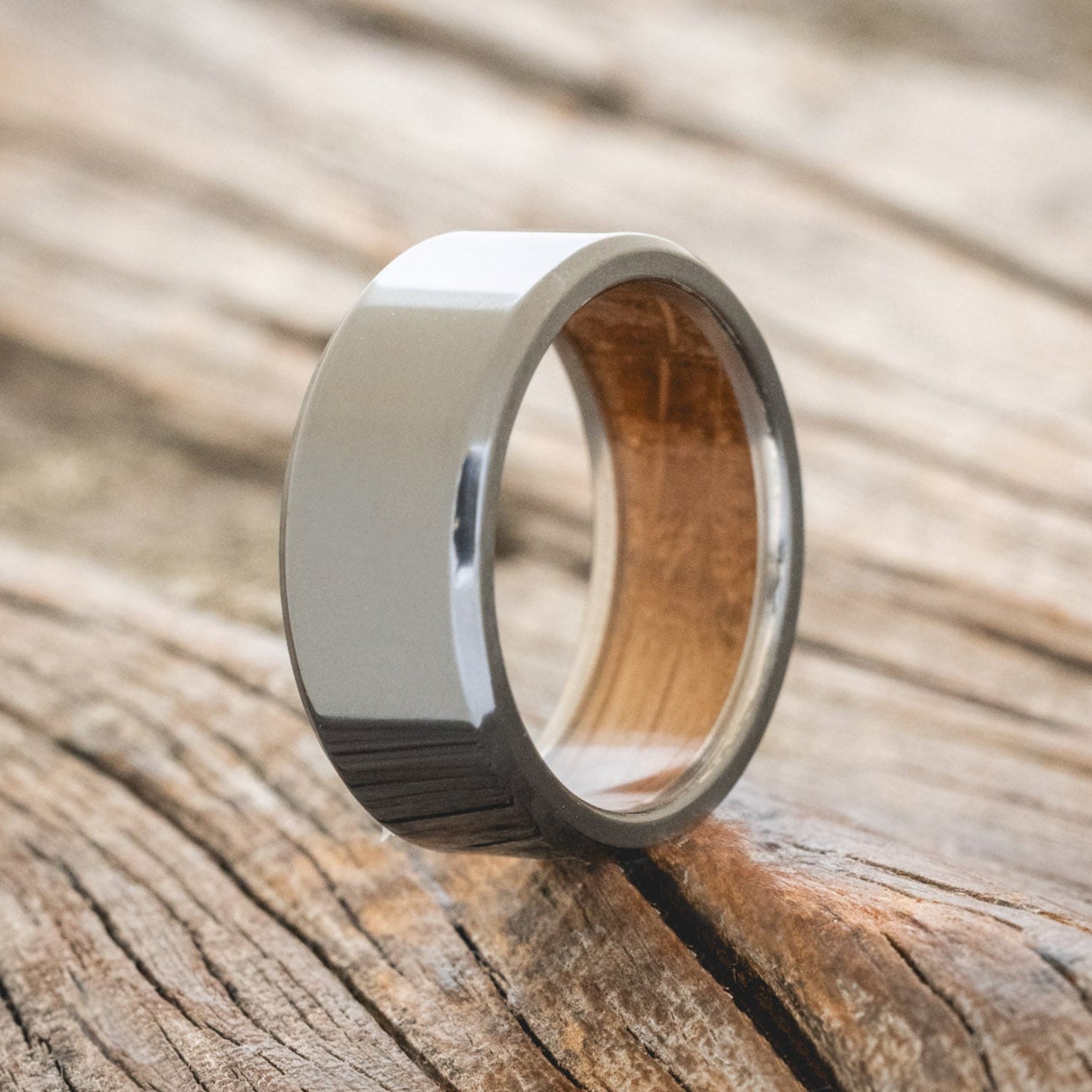 LINED WEDDING BAND WITH A CUSTOM FINISH-Staghead Designs