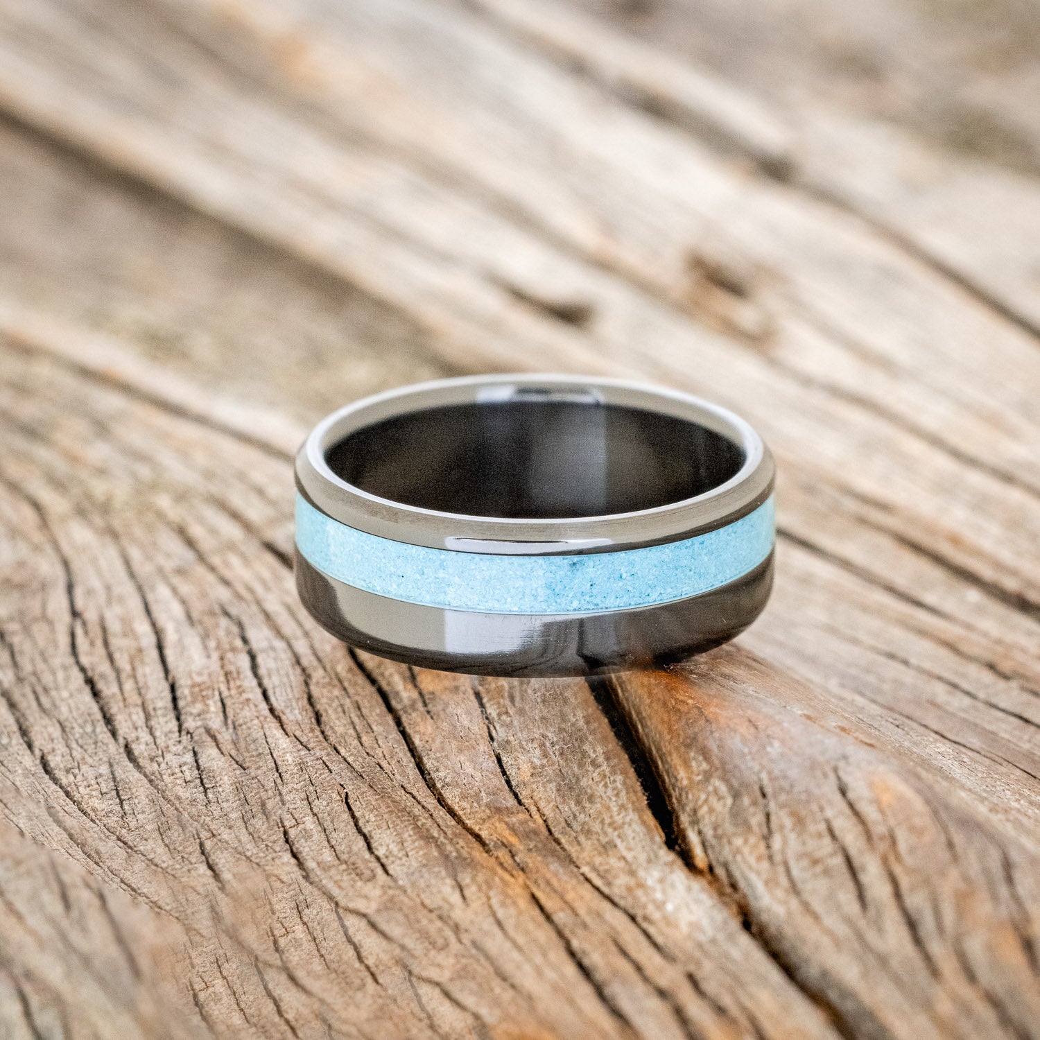 "CASTOR" - TURQUOISE WEDDING RING-3