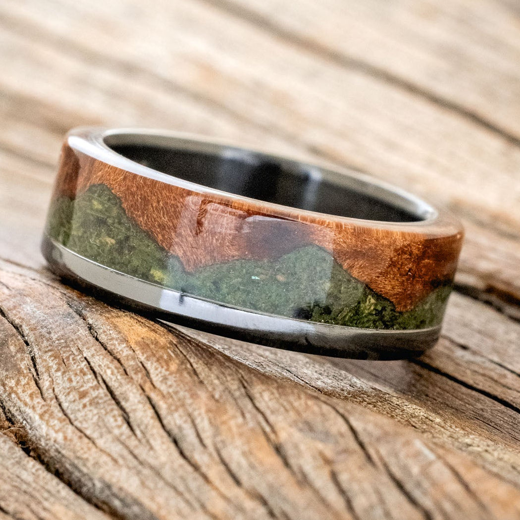 "EZRA" - REDWOOD & MOSS WEDDING RING-5