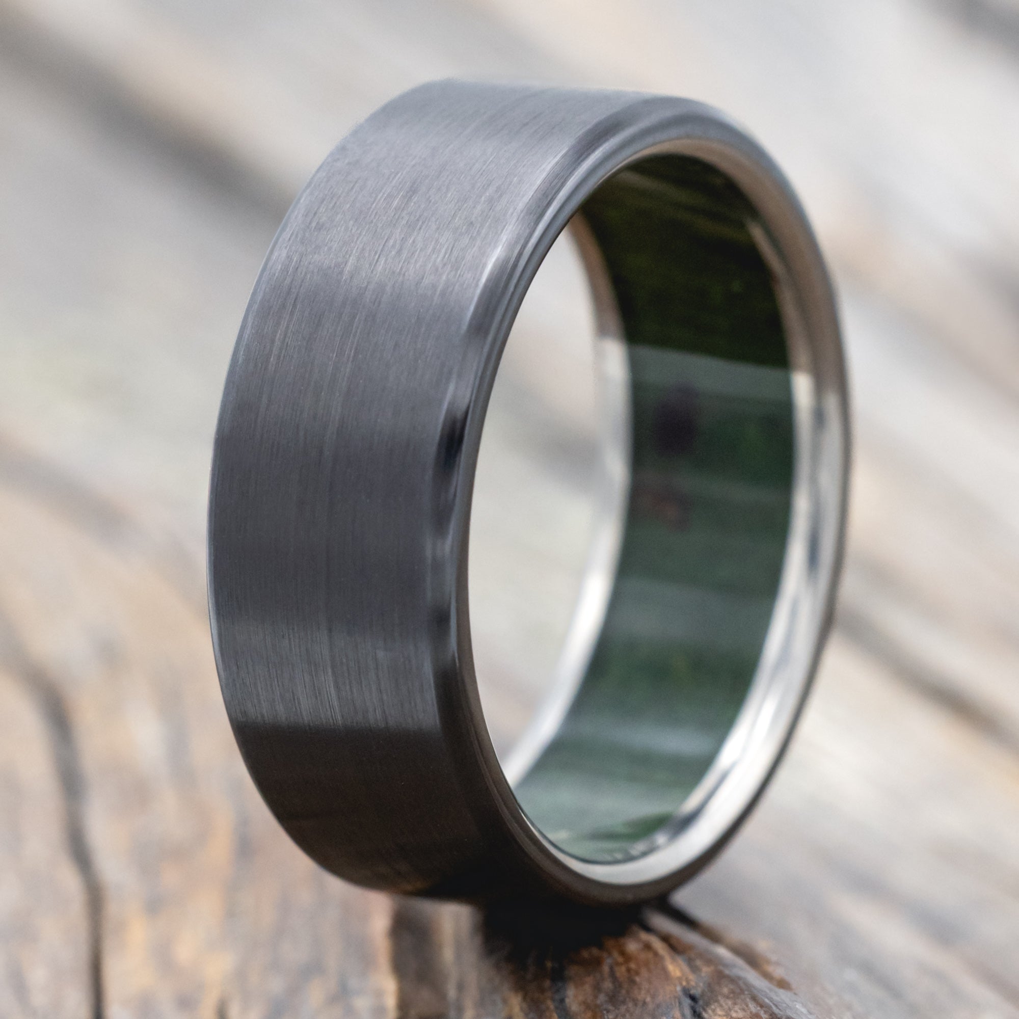 "Hyperion" - Lined Wedding Band With A Custom Finish-Staghead Designs