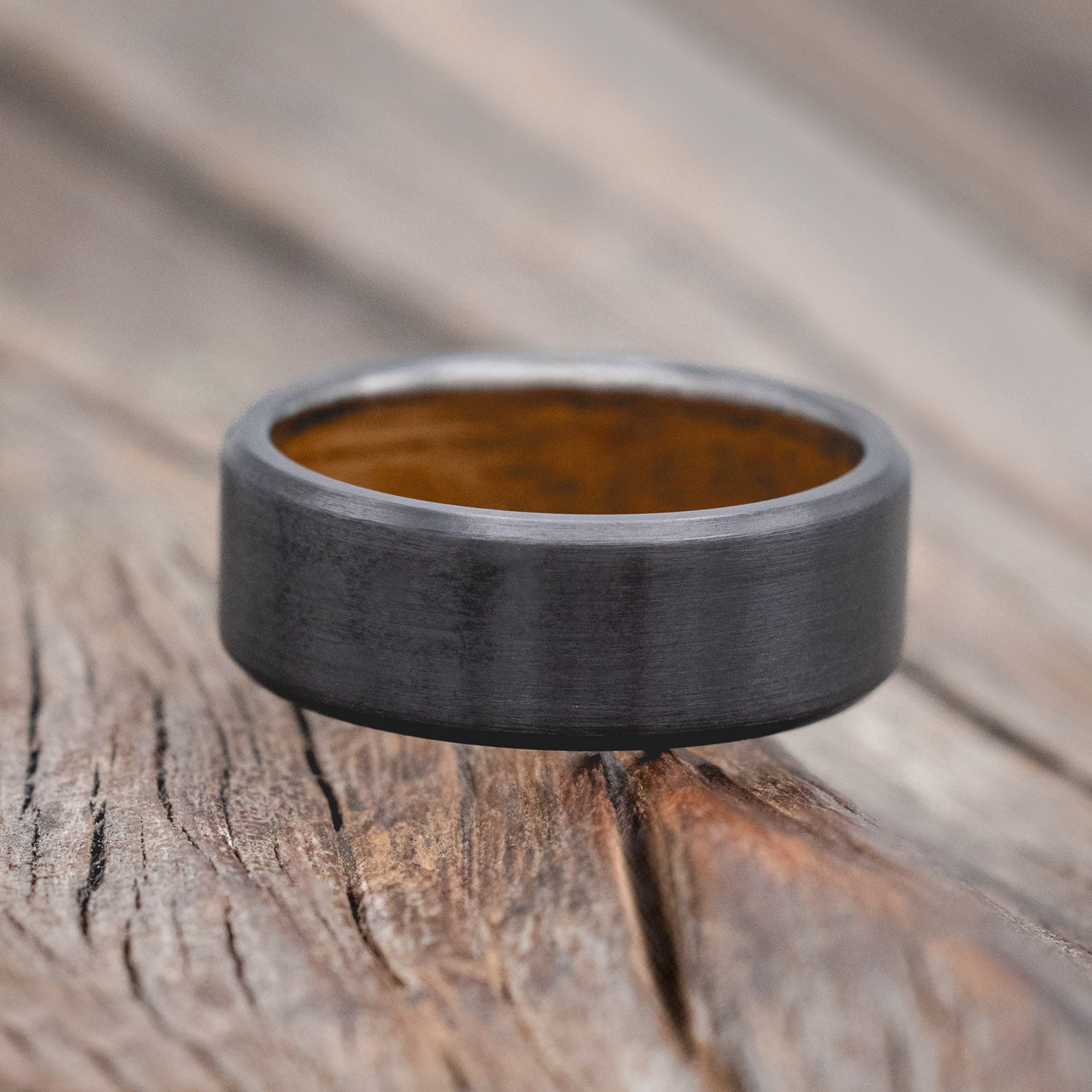 LINED WEDDING BAND WITH A CUSTOM FINISH-Staghead Designs