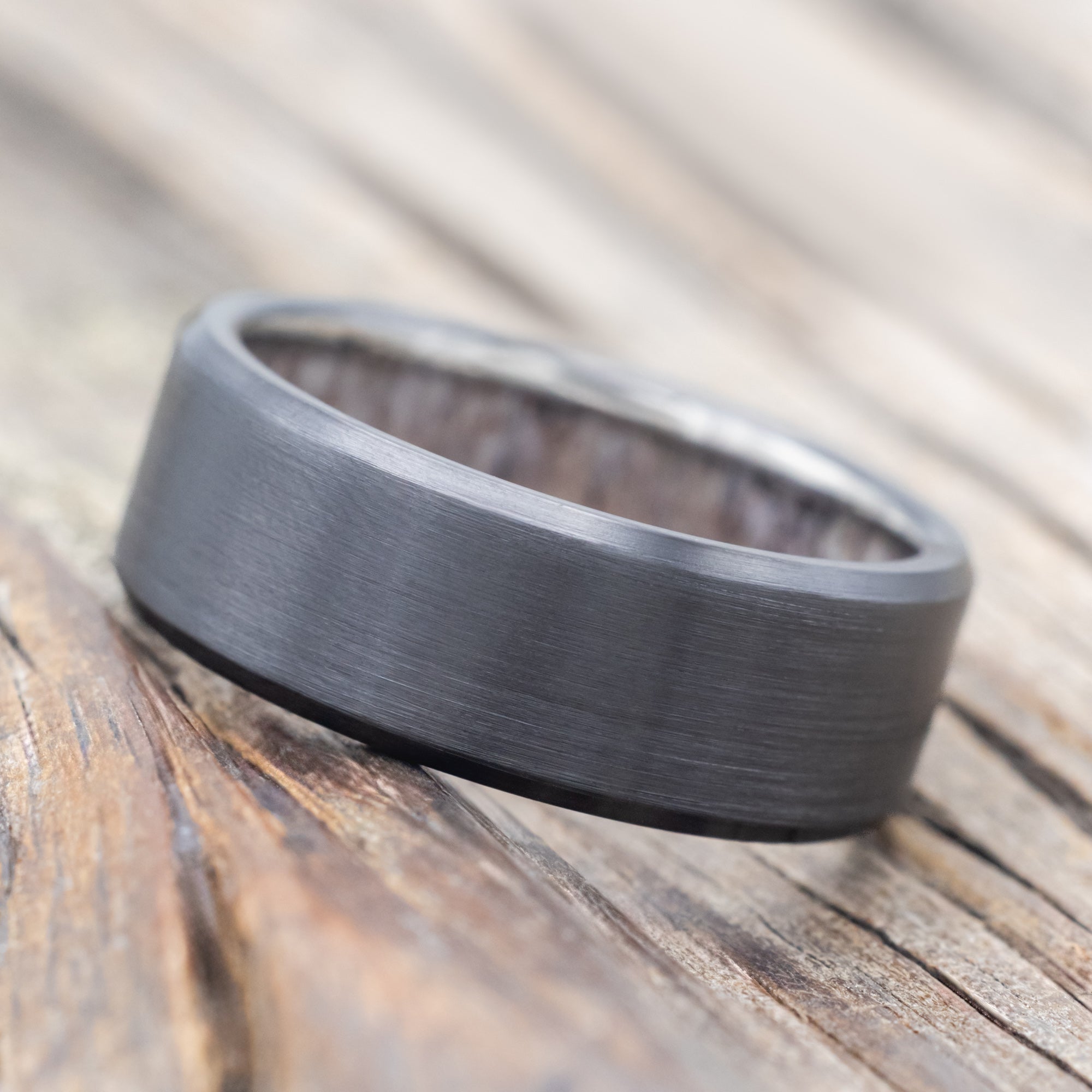 LINED WEDDING BAND WITH A CUSTOM FINISH-Staghead Designs