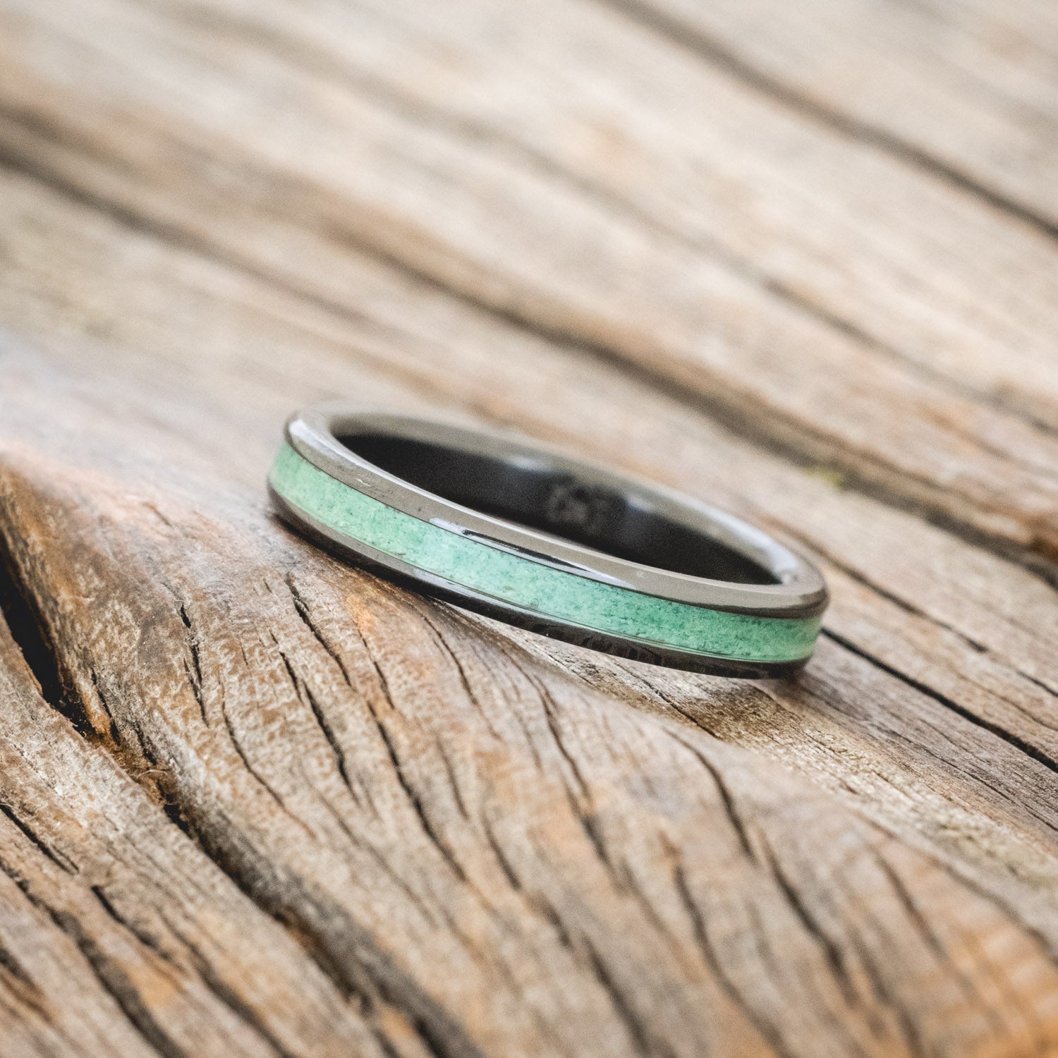 "VERTIGO" - MATCHING SET OF MALACHITE WEDDING BANDS-14