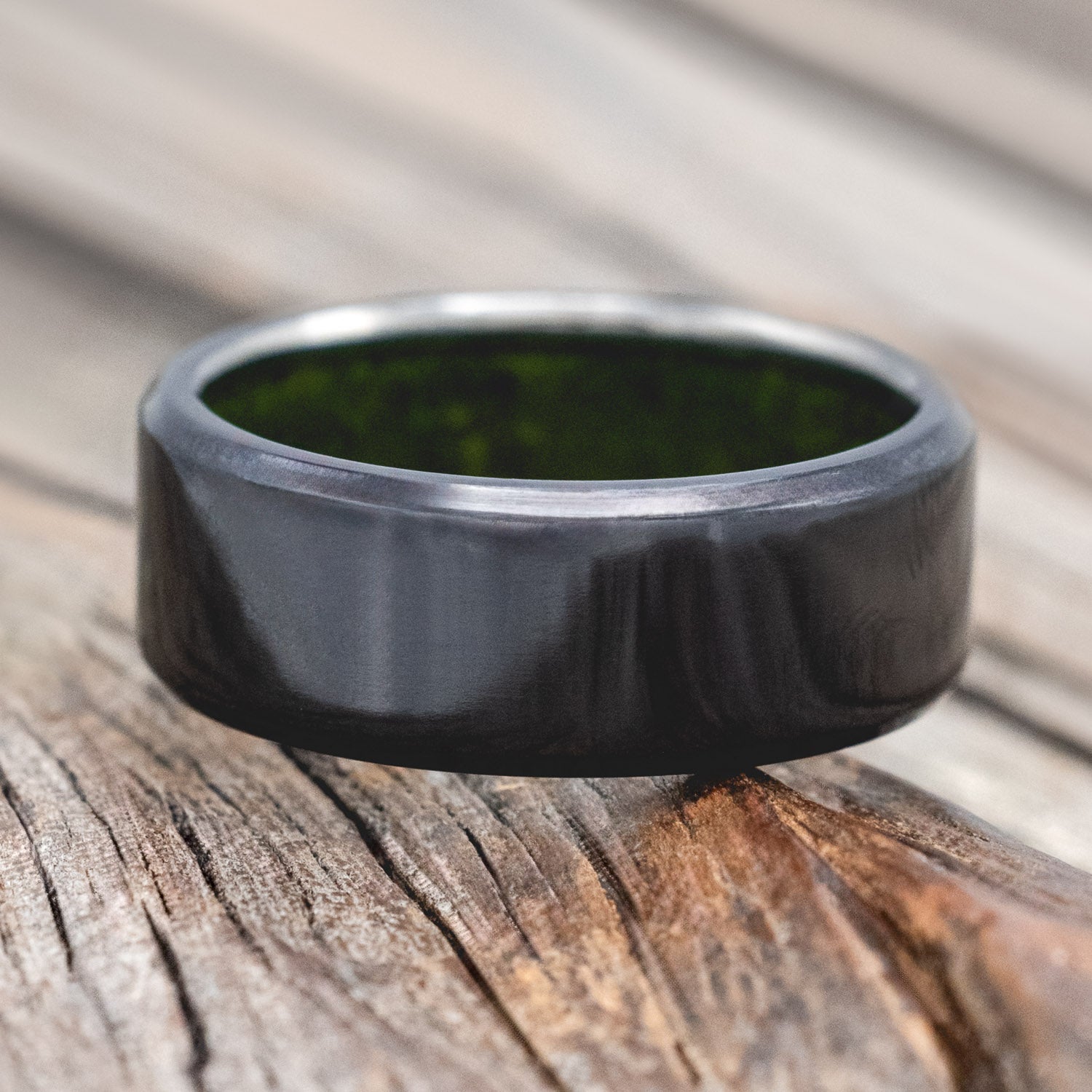 MOSS LINED WEDDING BAND-Staghead Designs