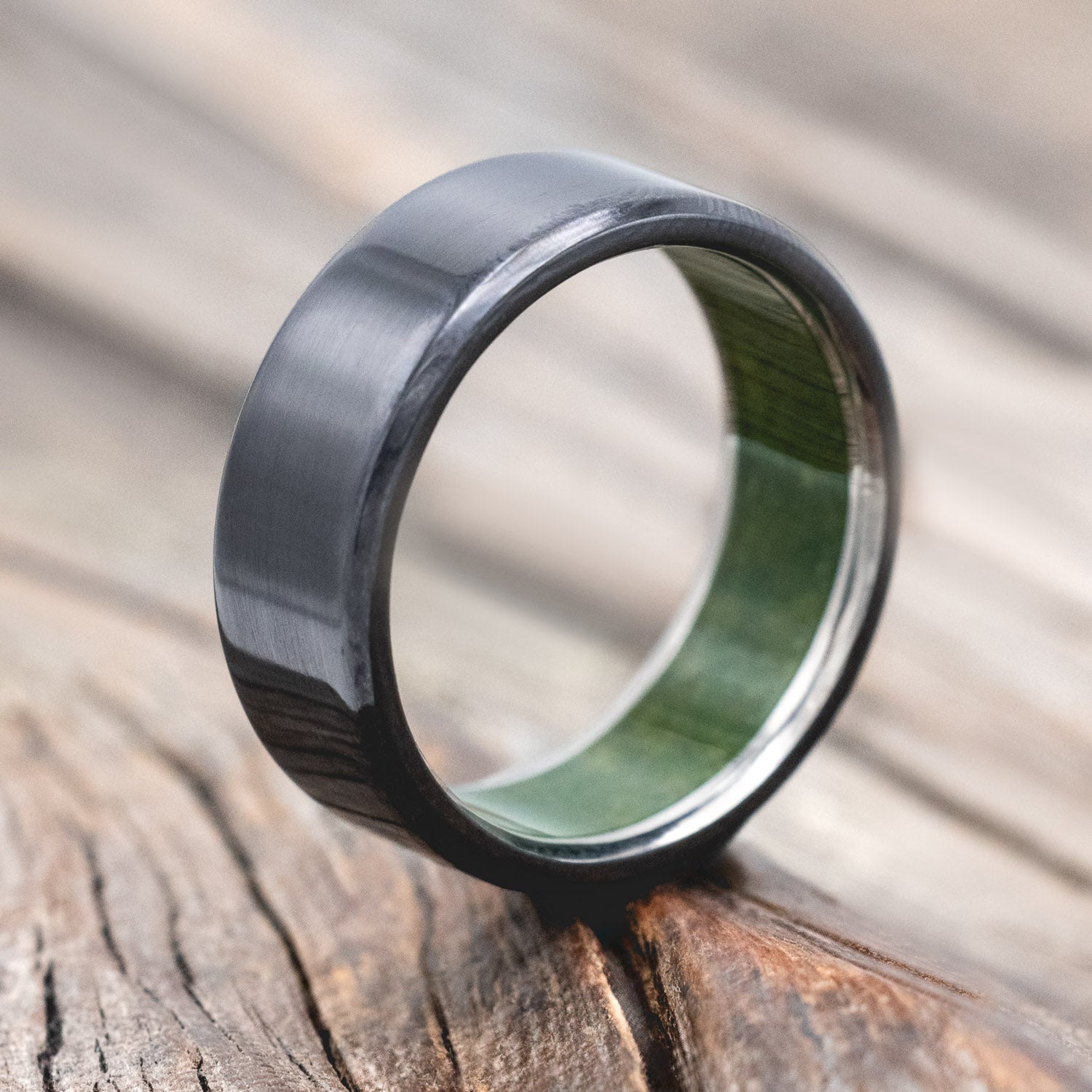 MOSS LINED WEDDING BAND-Staghead Designs