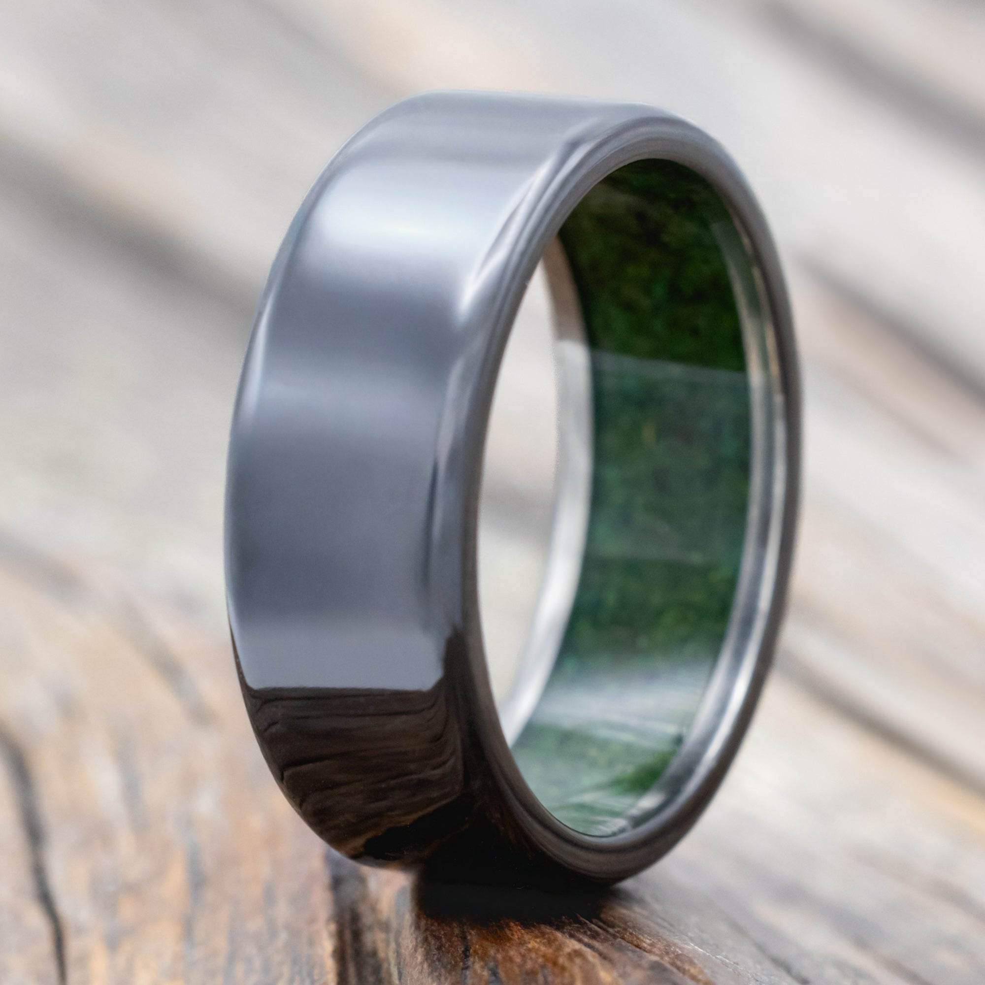 MOSS LINED WEDDING BAND-Staghead Designs