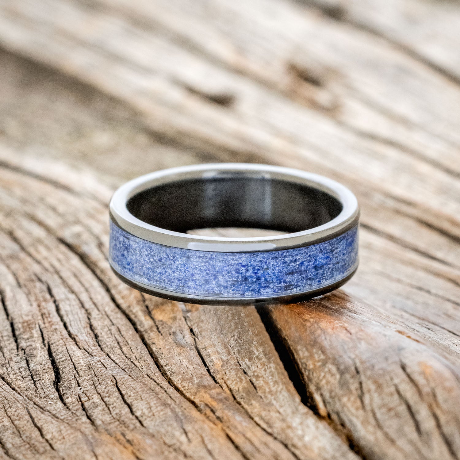 "RAINIER" - LAPIS LAZULI WEDDING BAND-6