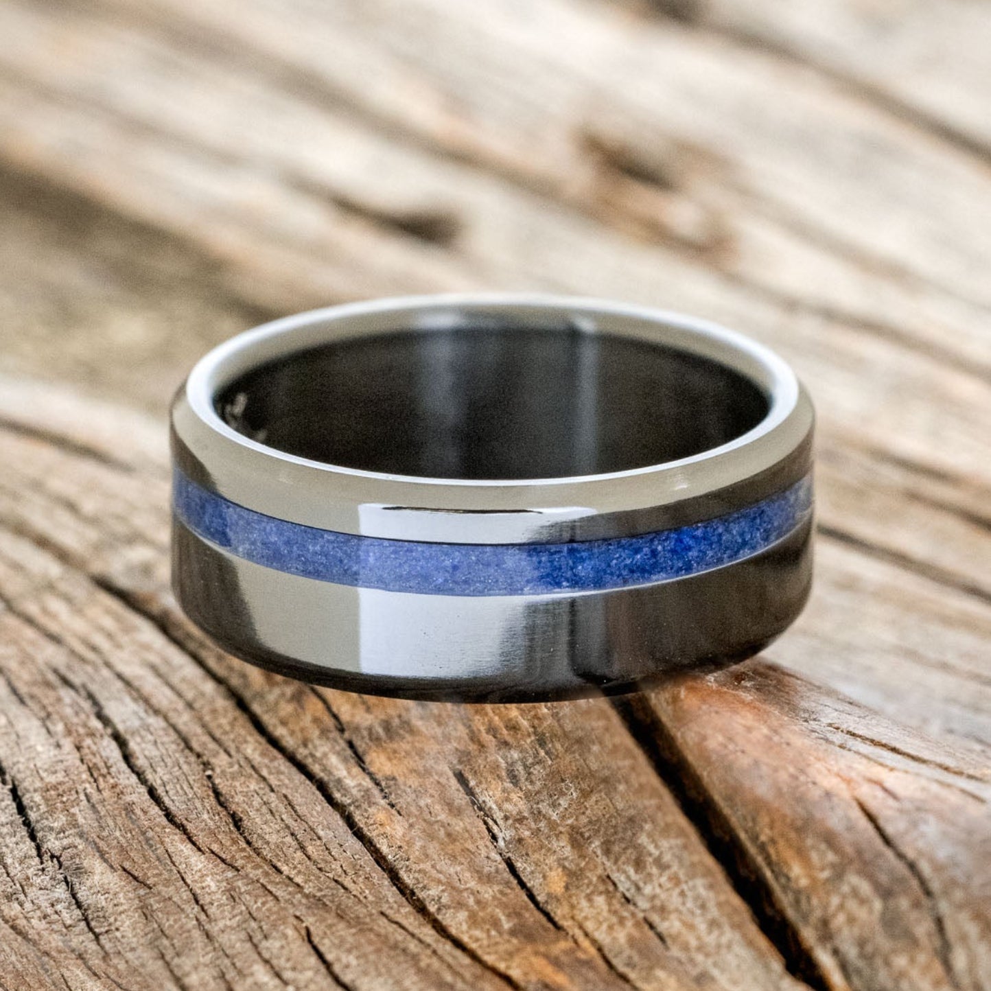 "VERTIGO" - LAPIS LAZULI WEDDING BAND-9