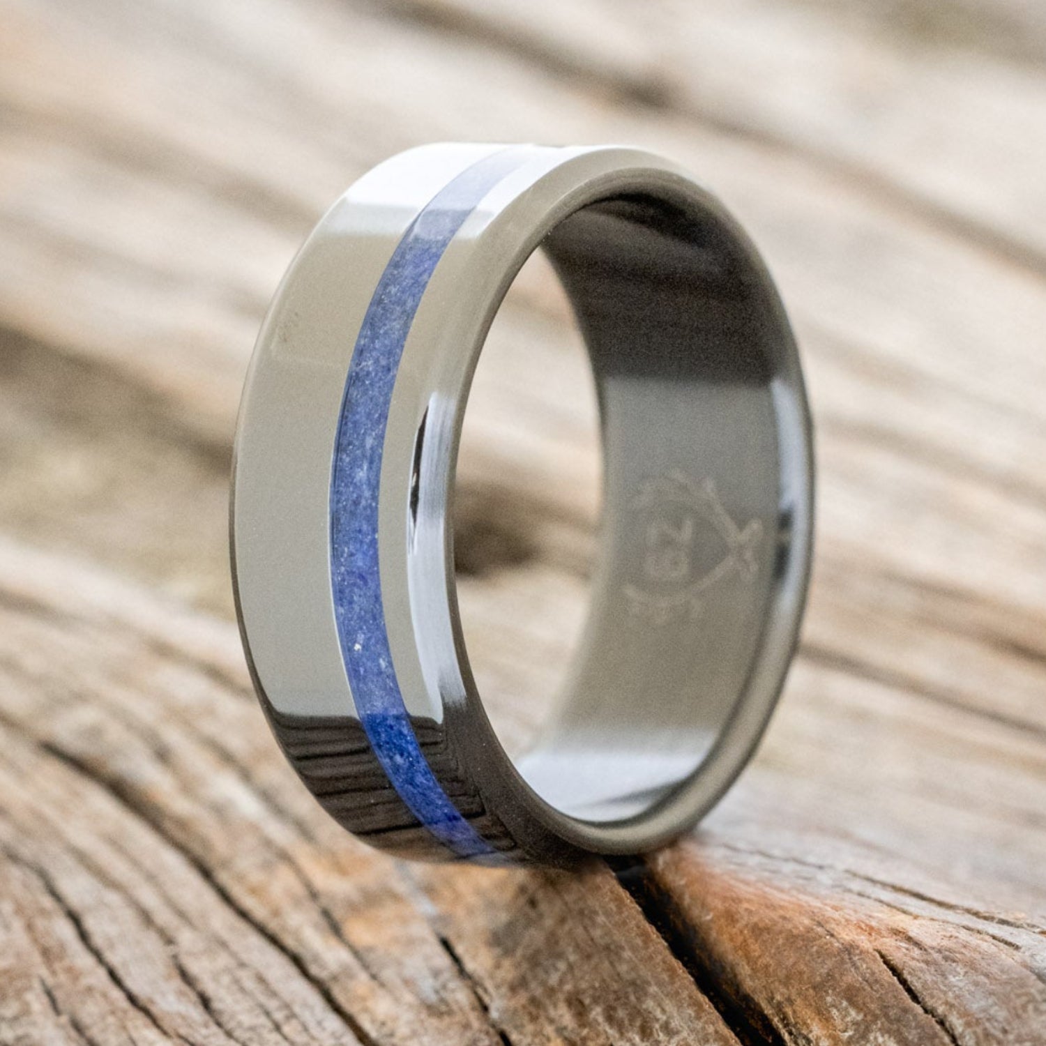 "VERTIGO" - LAPIS LAZULI WEDDING BAND-7