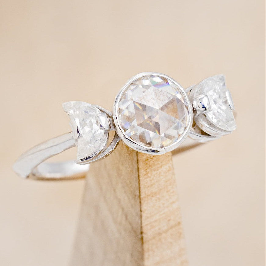 "CANDI" - TRIPLE MOON MOISSANITE ENGAGEMENT RING-1