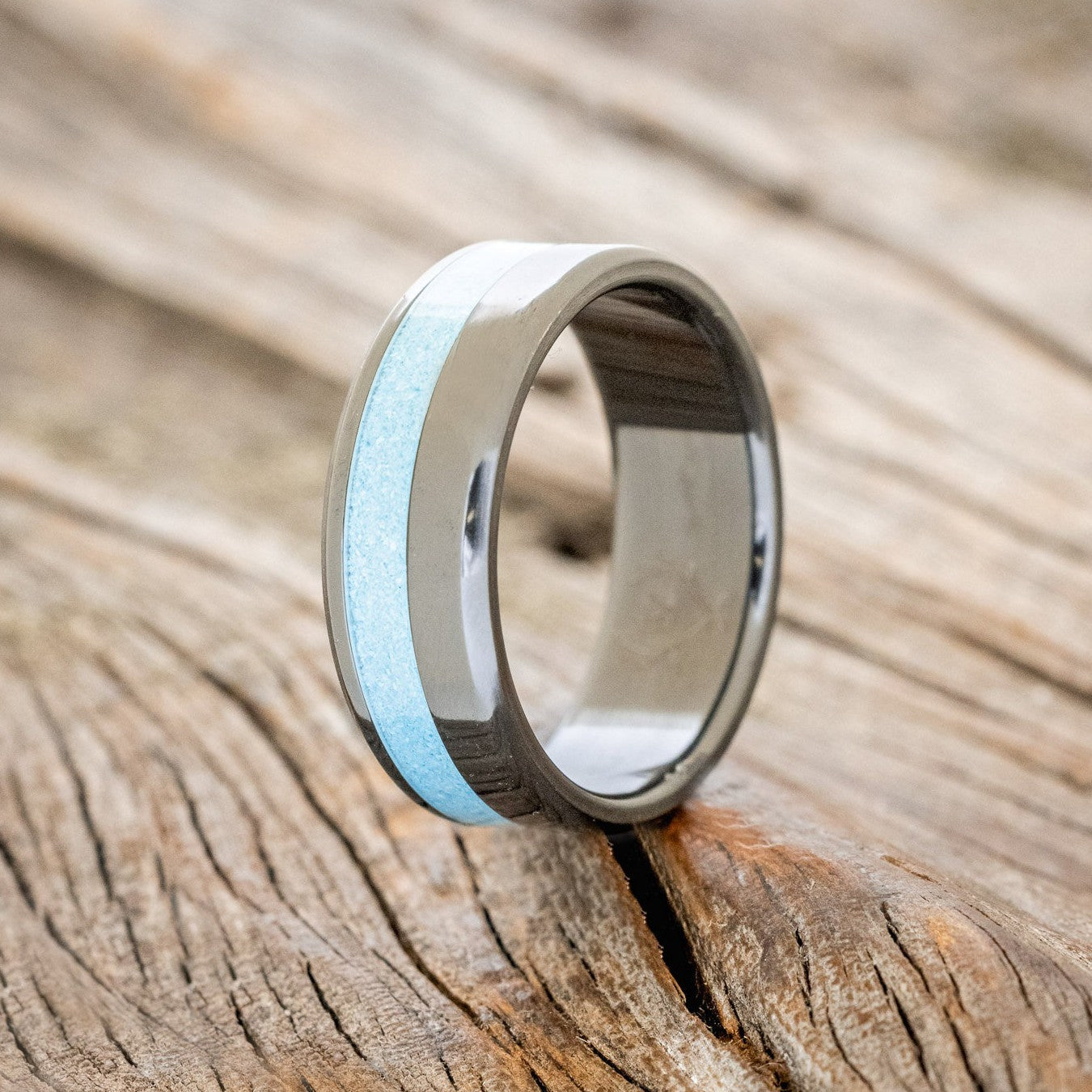 "CASTOR" - TURQUOISE WEDDING RING-1