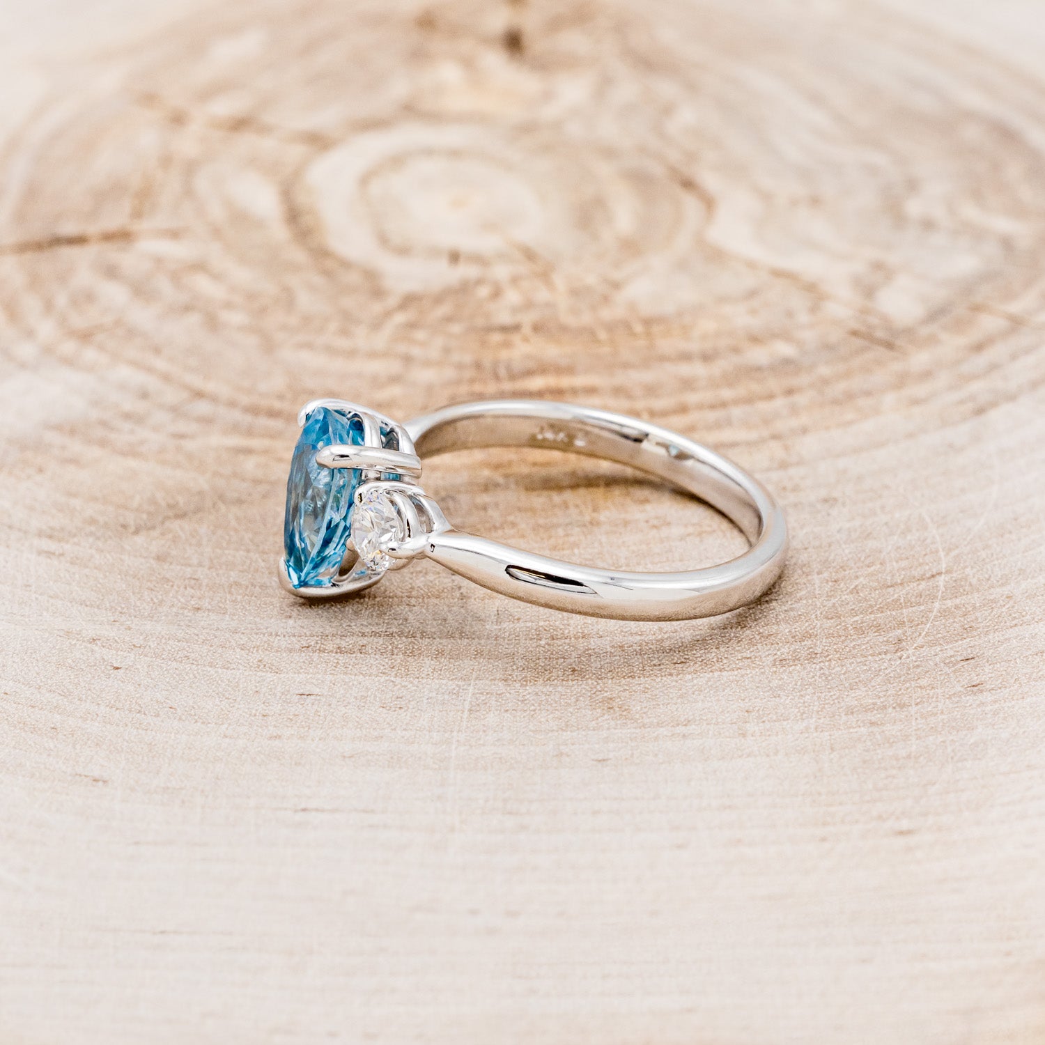 "NAYA" - ENGAGEMENT RING WITH DIAMOND ACCENTS - MOUNTING ONLY - SELECT YOUR OWN STONE-8