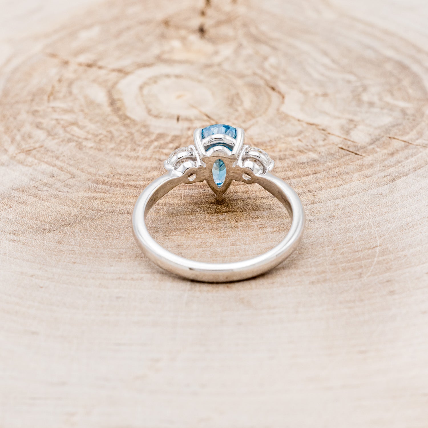 "NAYA" - ENGAGEMENT RING WITH DIAMOND ACCENTS - MOUNTING ONLY - SELECT YOUR OWN STONE-11