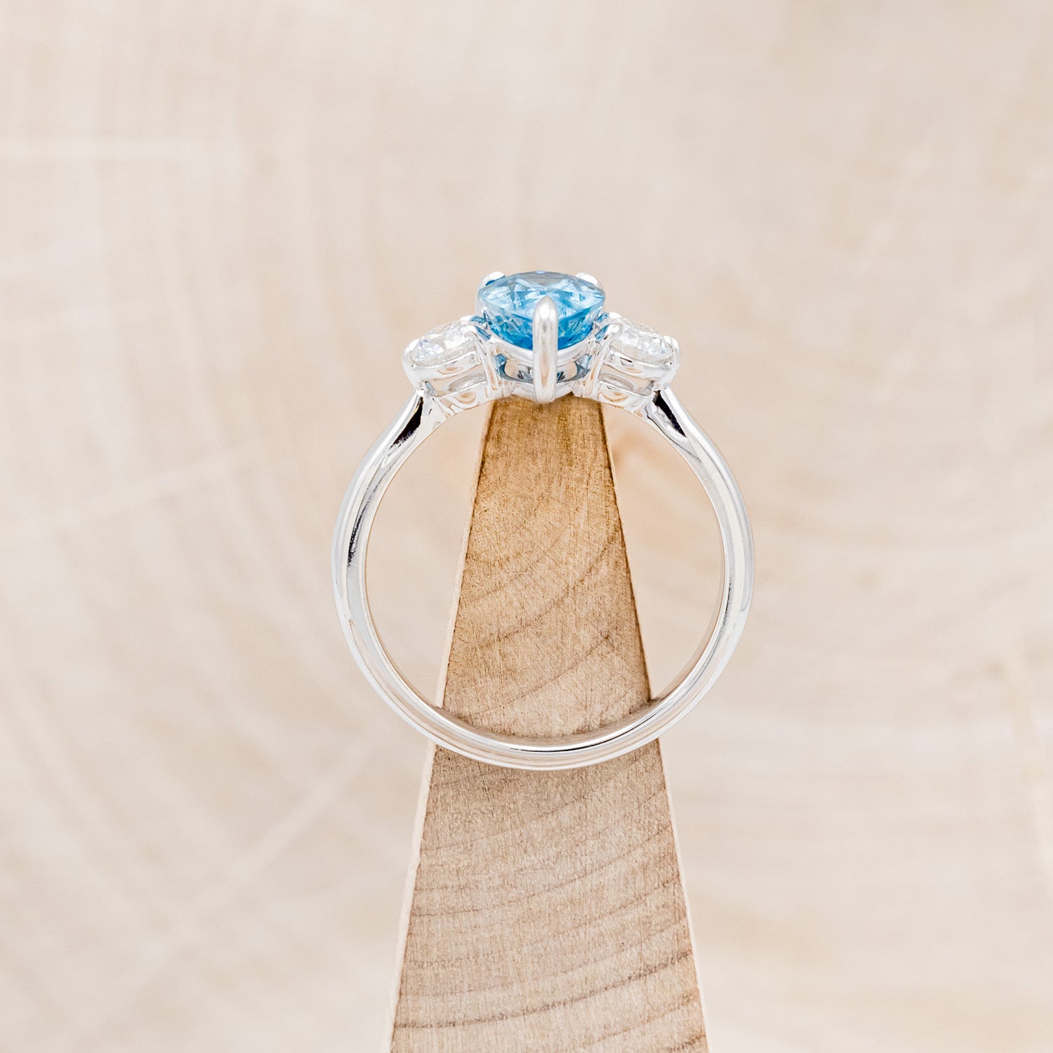 "NAYA" - ENGAGEMENT RING WITH DIAMOND ACCENTS - MOUNTING ONLY - SELECT YOUR OWN STONE-10