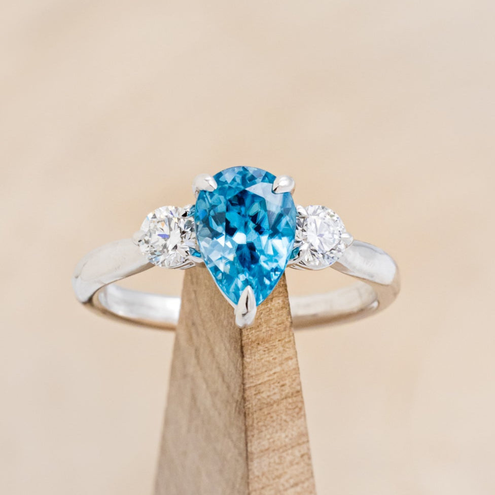 "NAYA" - ENGAGEMENT RING WITH DIAMOND ACCENTS - MOUNTING ONLY - SELECT YOUR OWN STONE-6