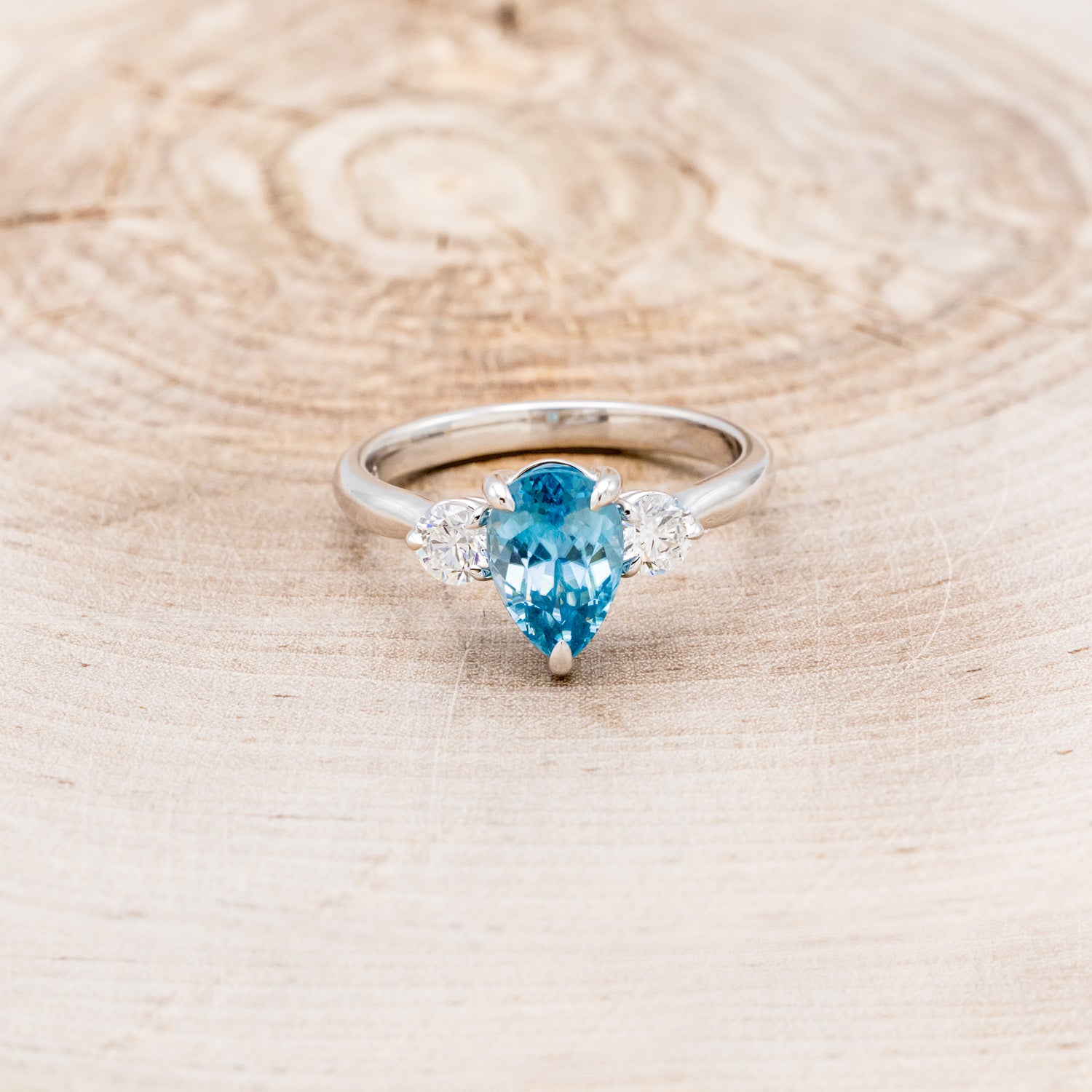 "NAYA" - ENGAGEMENT RING WITH DIAMOND ACCENTS - MOUNTING ONLY - SELECT YOUR OWN STONE-9