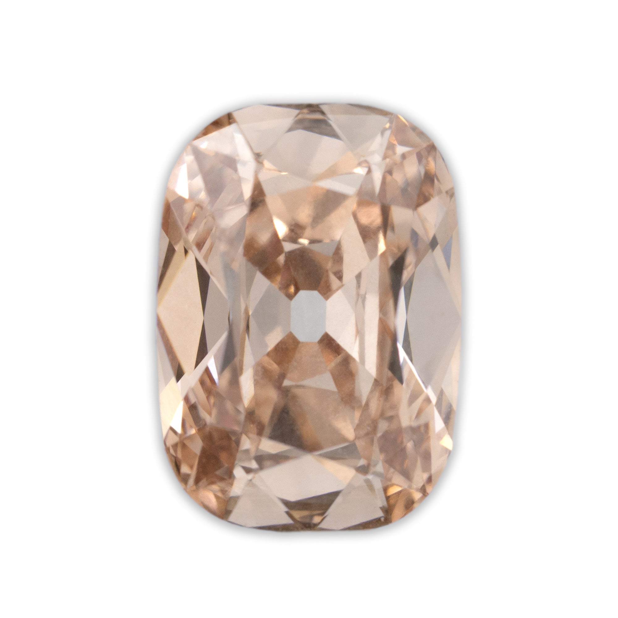 3.8ct 12.04x8.49x4.57mm Cushion Old Mine Cut Lab Champagne Diamond