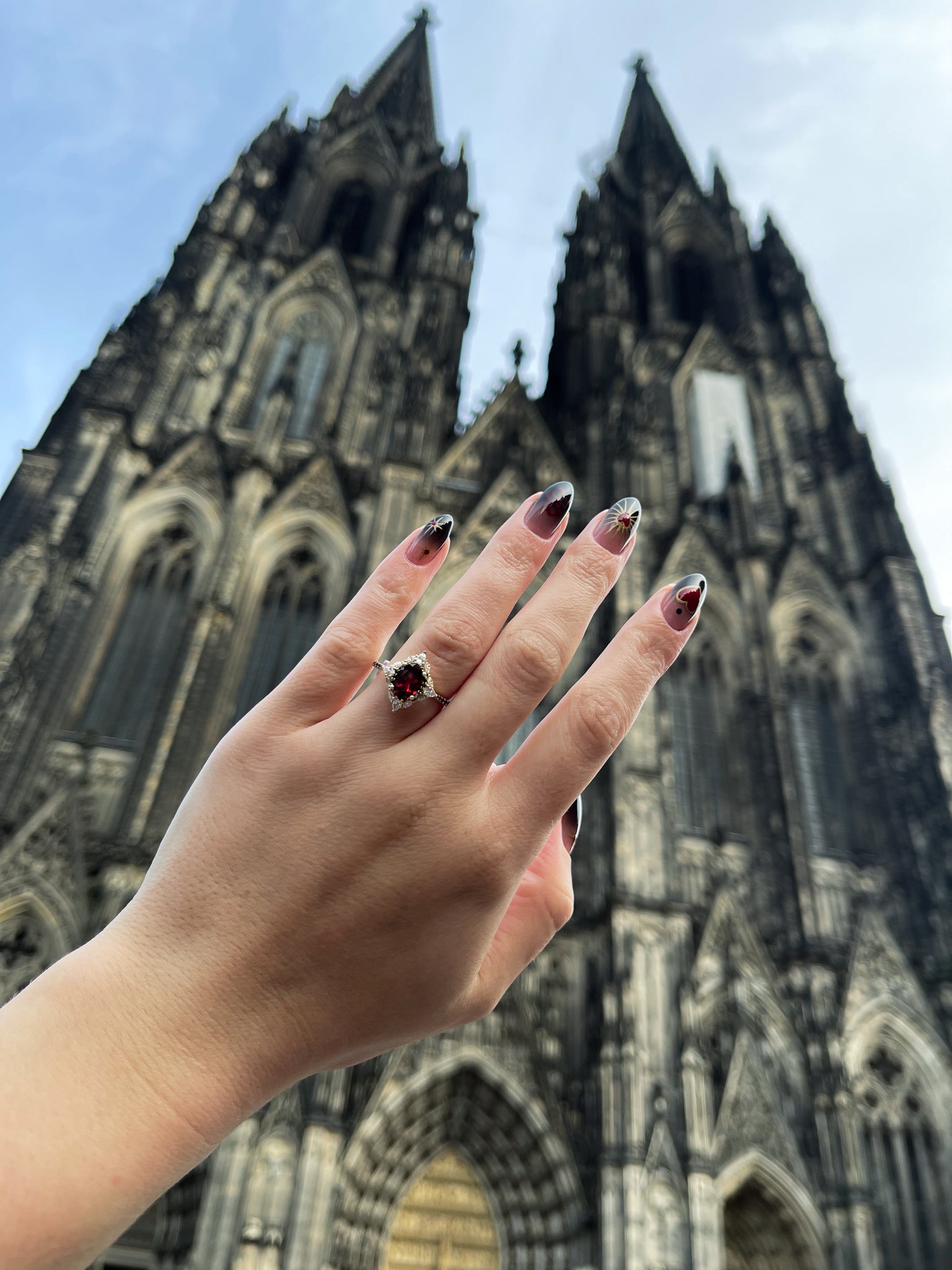 "NORTH STAR" - OVAL CUT ENGAGEMENT RING WITH DIAMOND HALO & ACCENTS-Staghead Designs