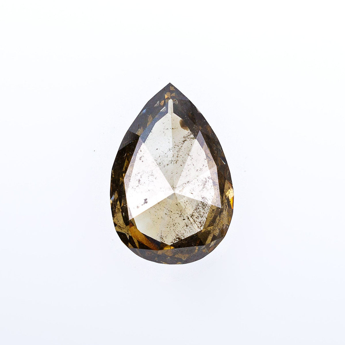 "DE LA MARNE" - PEAR DOUBLE CUT CHAMPAGNE SALT & PEPPER DIAMOND-1
