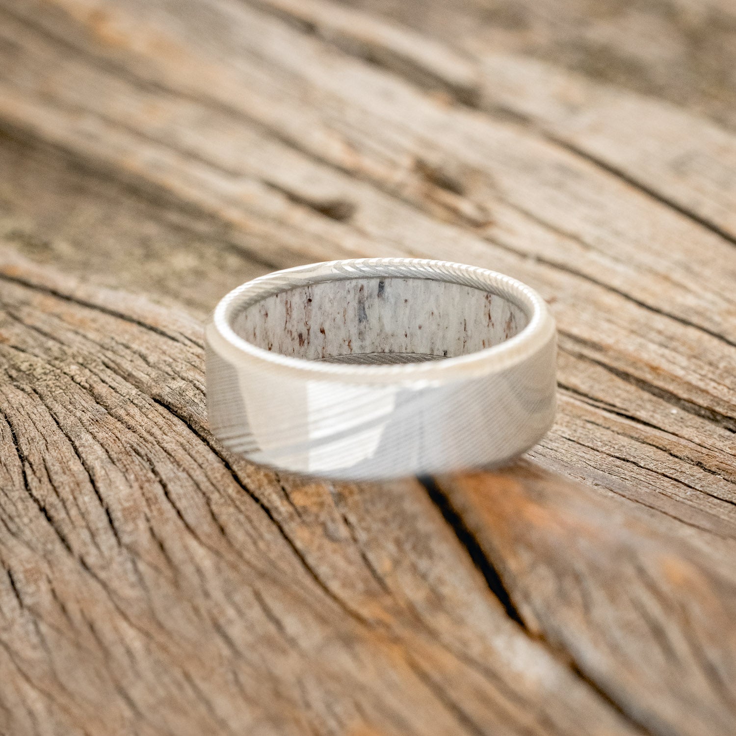 ANTLER LINED WEDDING BAND-19