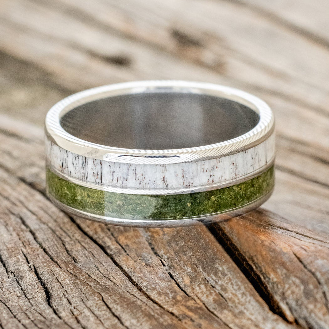 "DYAD" - MOSS & ANTLER WEDDING BAND-15