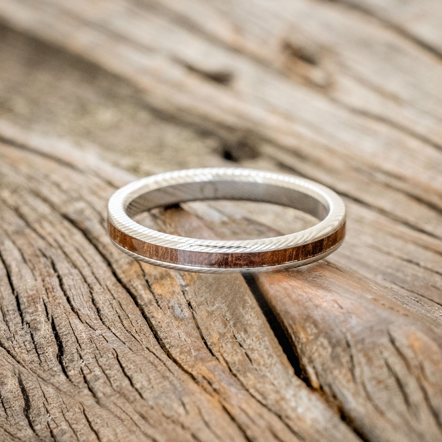 "ETERNA" - IRONWOOD STACKING WEDDING BAND-7