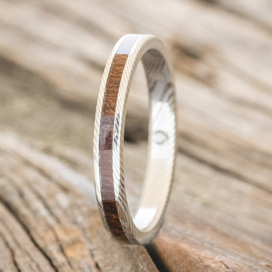 "ETERNA" - IRONWOOD STACKING WEDDING BAND-5