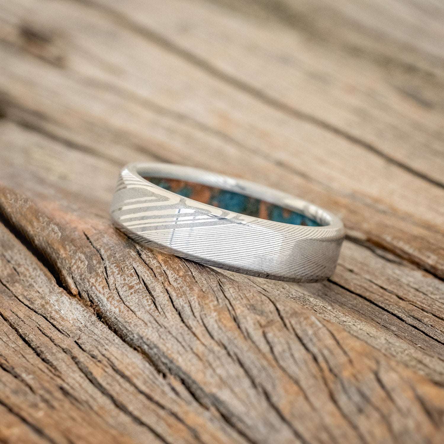 PATINA COPPER LINED WEDDING BAND-14