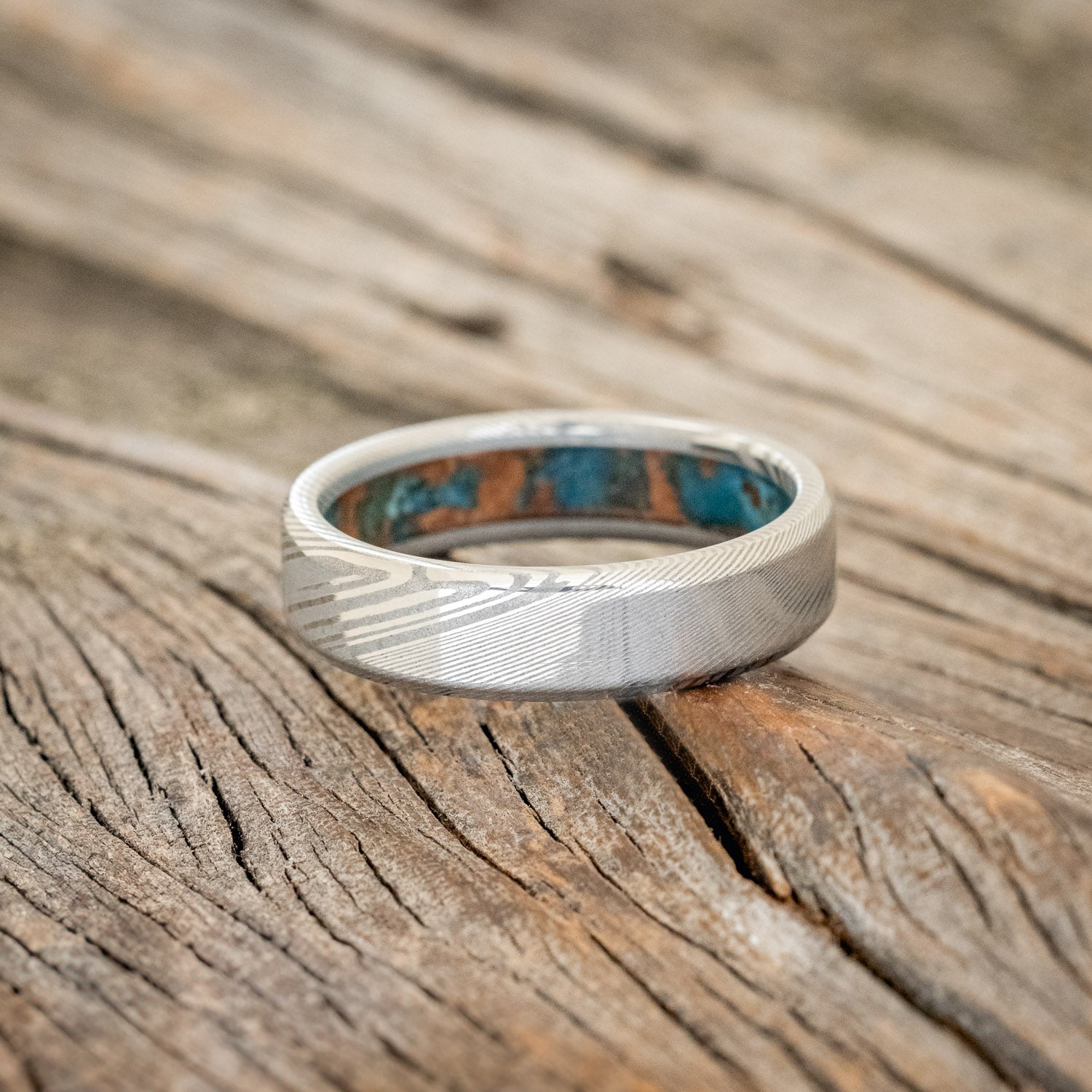 PATINA COPPER LINED WEDDING BAND-15