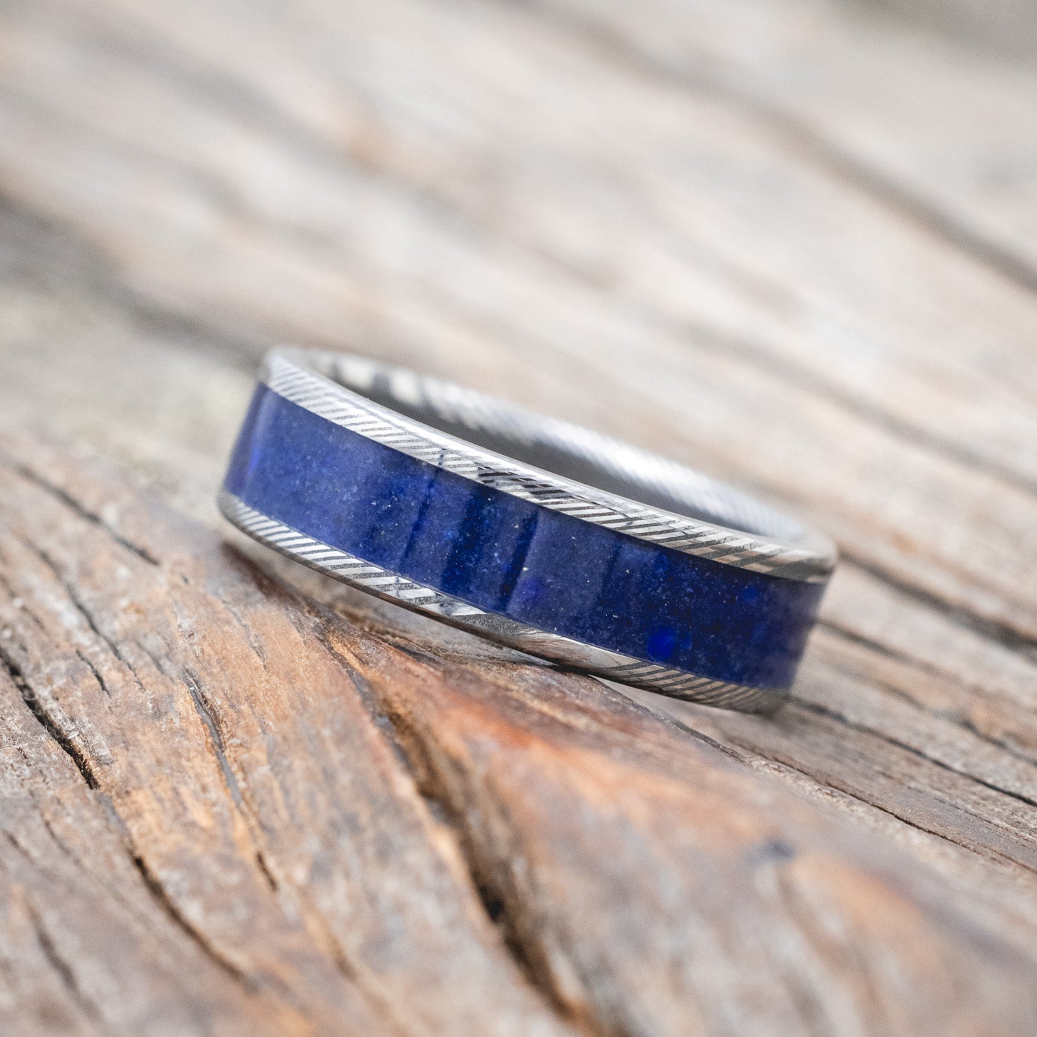 "RAINIER" - LAPIS LAZULI WEDDING BAND-Staghead Designs