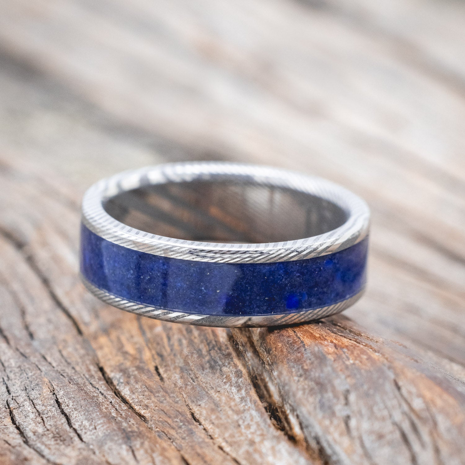 "RAINIER" - LAPIS LAZULI WEDDING BAND-Staghead Designs