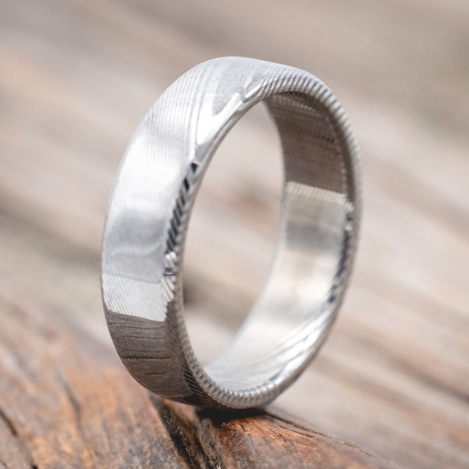 SOLID METAL HAND-TURNED WEDDING BAND-Staghead Designs