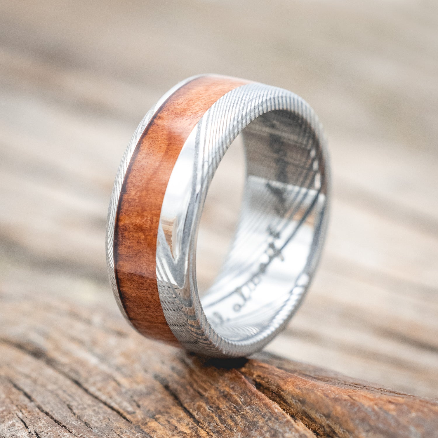 "TANNER" - REDWOOD WEDDING BAND-Staghead Designs