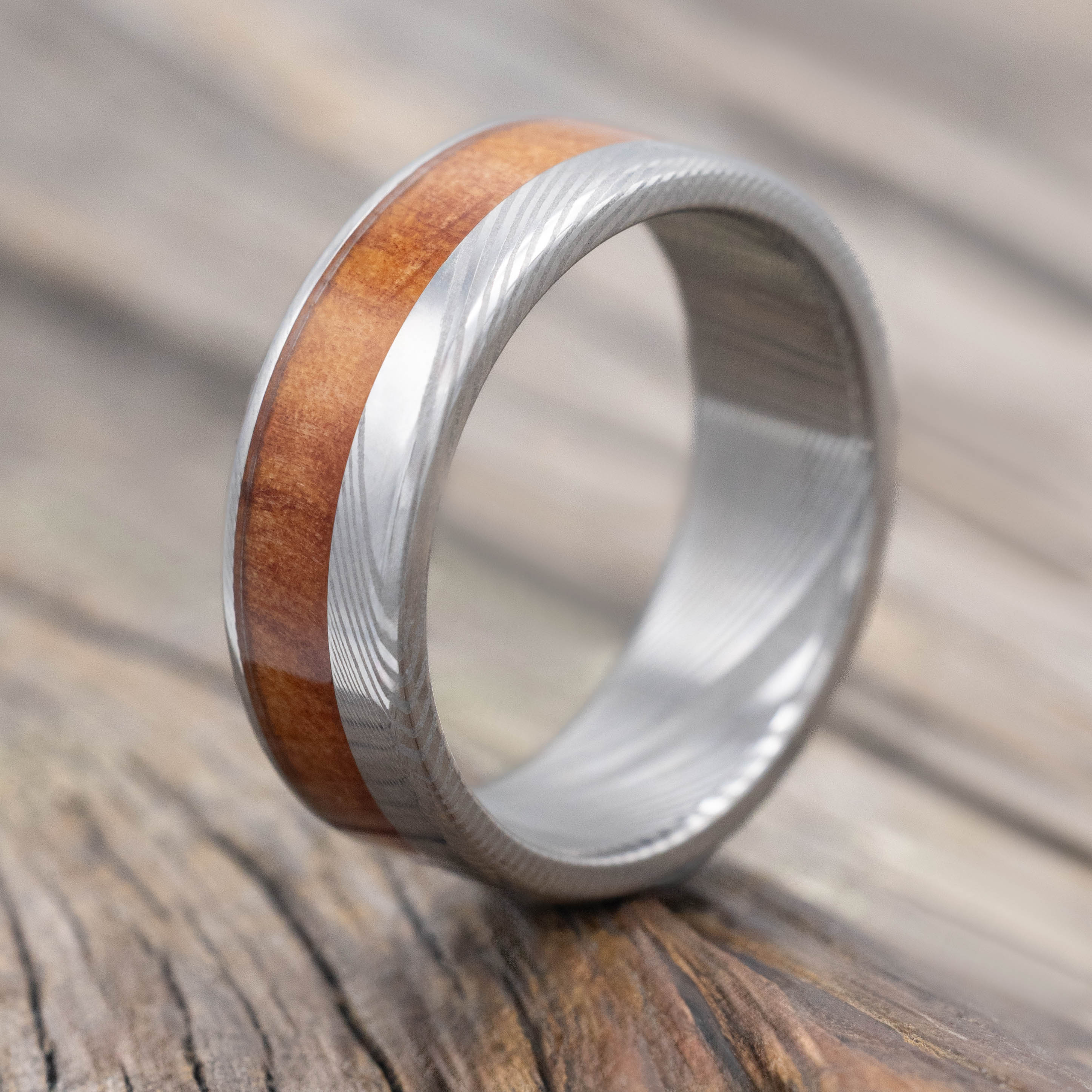 "TANNER" - REDWOOD WEDDING BAND-Staghead Designs