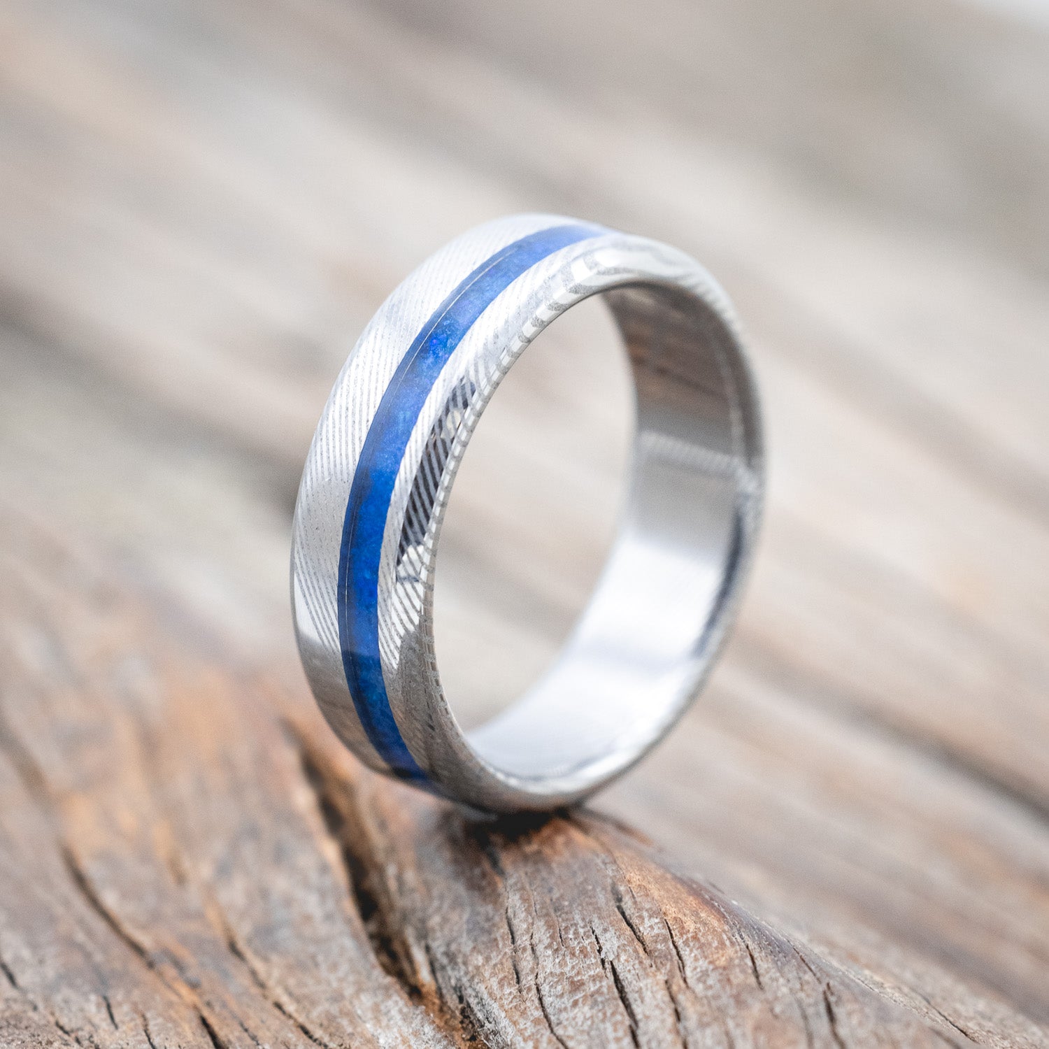 "VERTIGO" - BLUE OPAL WEDDING BAND-Staghead Designs