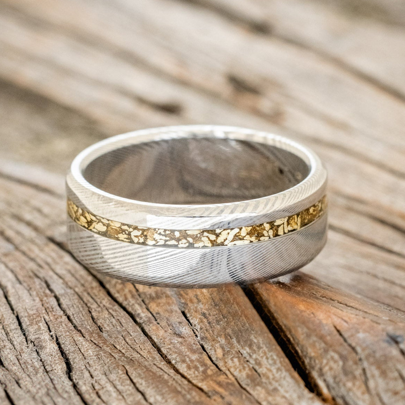 "VERTIGO" - GOLD NUGGET WEDDING RING-6