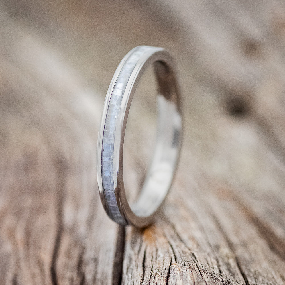 "ETERNA" - MOTHER OF PEARL WEDDING BAND-1