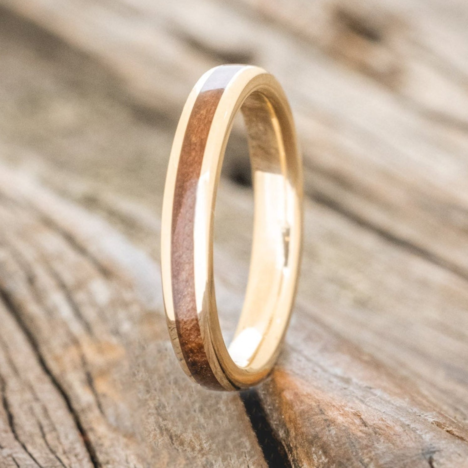 "ETERNA" - REDWOOD STACKING WEDDING BAND-1