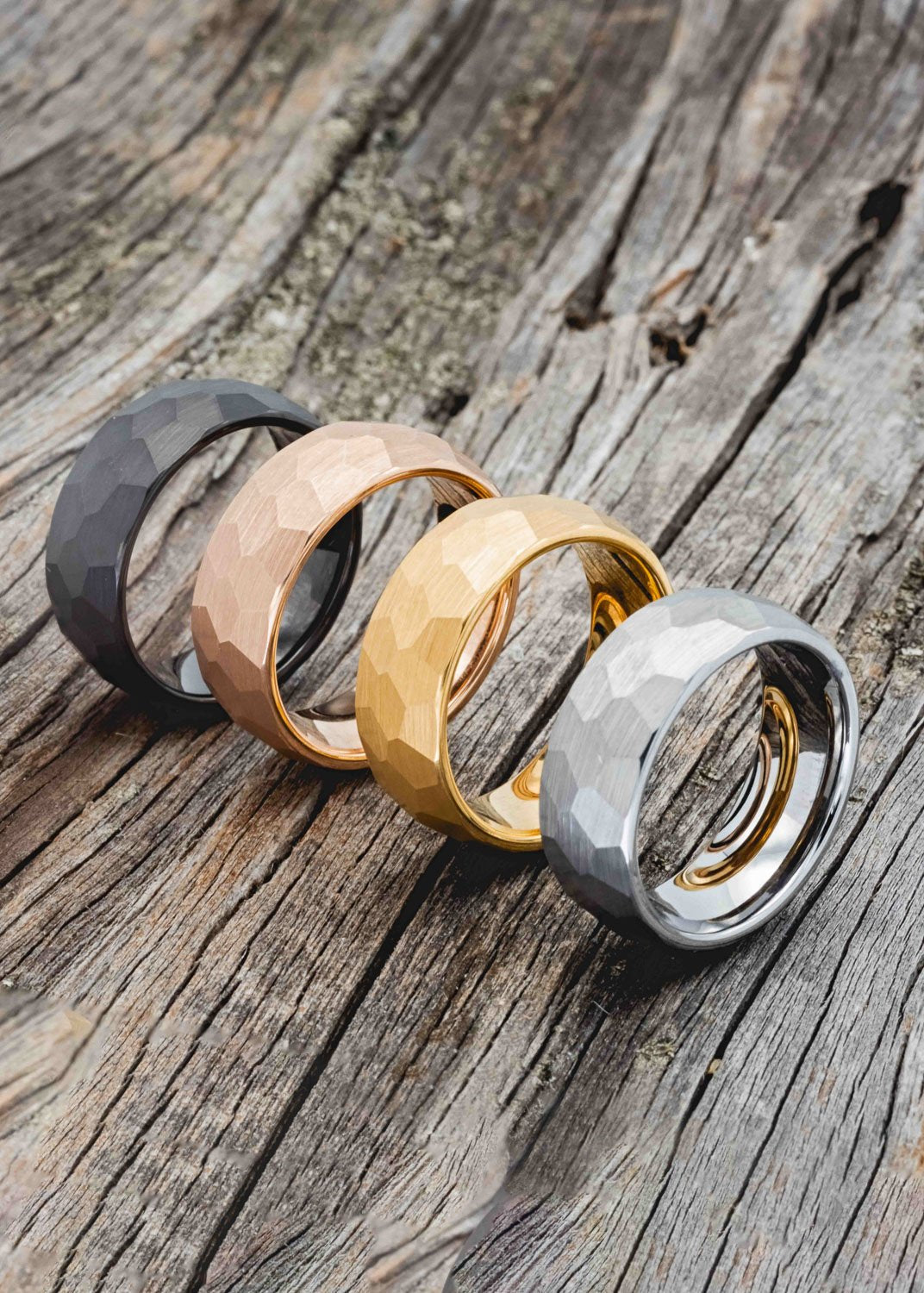 FACETED TUNGSTEN RINGS - READY TO SHIP-1