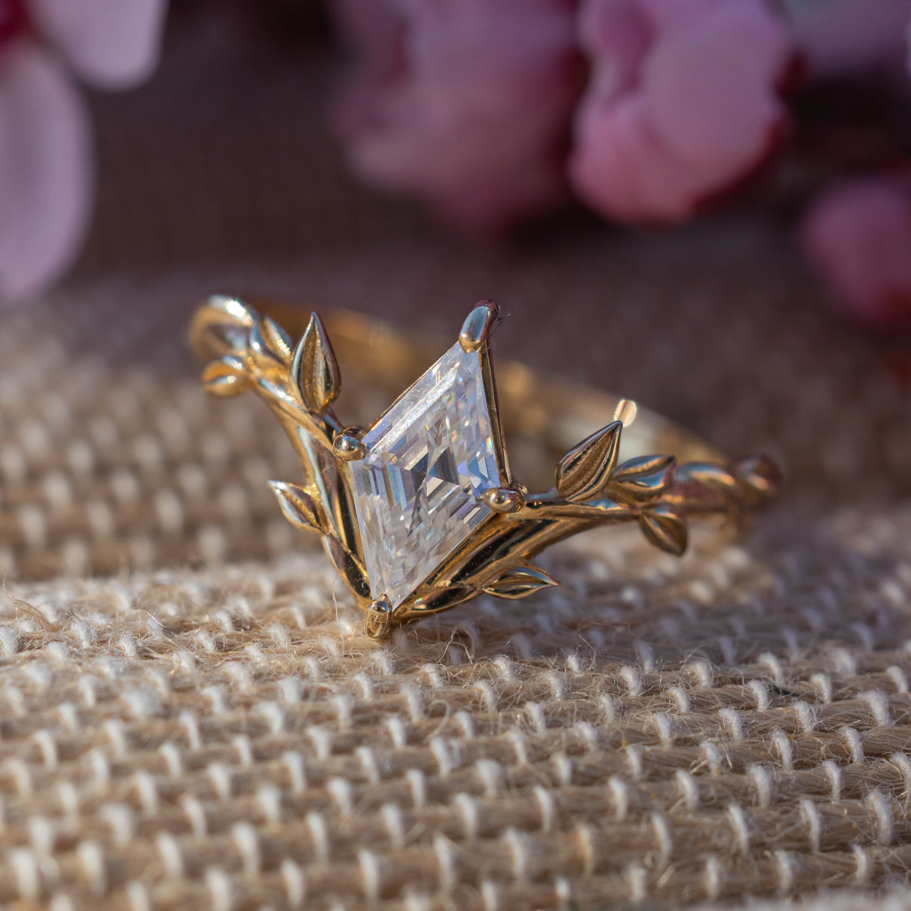 "Fae" - Solitaire-Style Engagement Ring On A Branch-Style Band - Select Your Own Stone-Staghead Designs