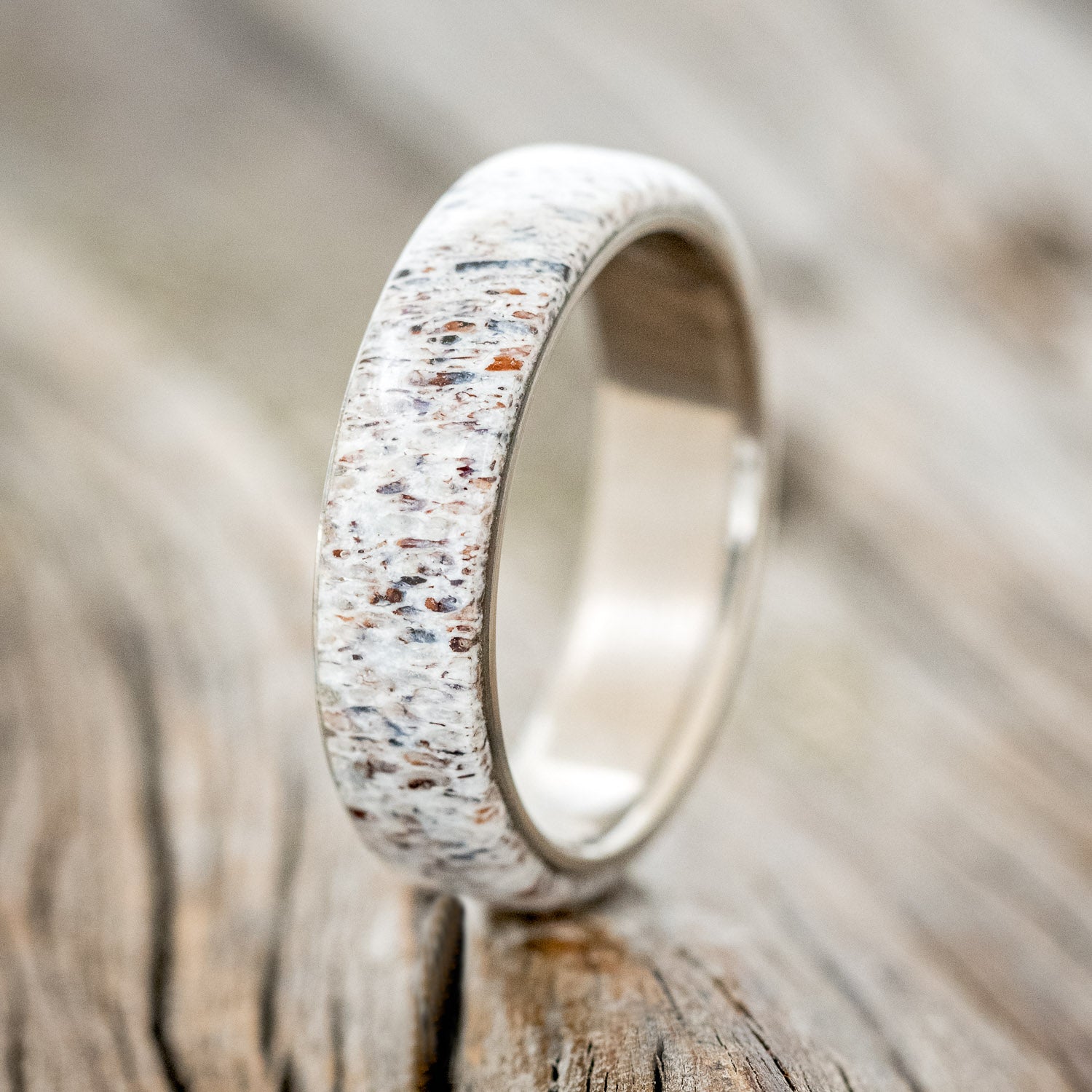 "HAVEN" - ANTLER WEDDING BAND - READY TO SHIP-1
