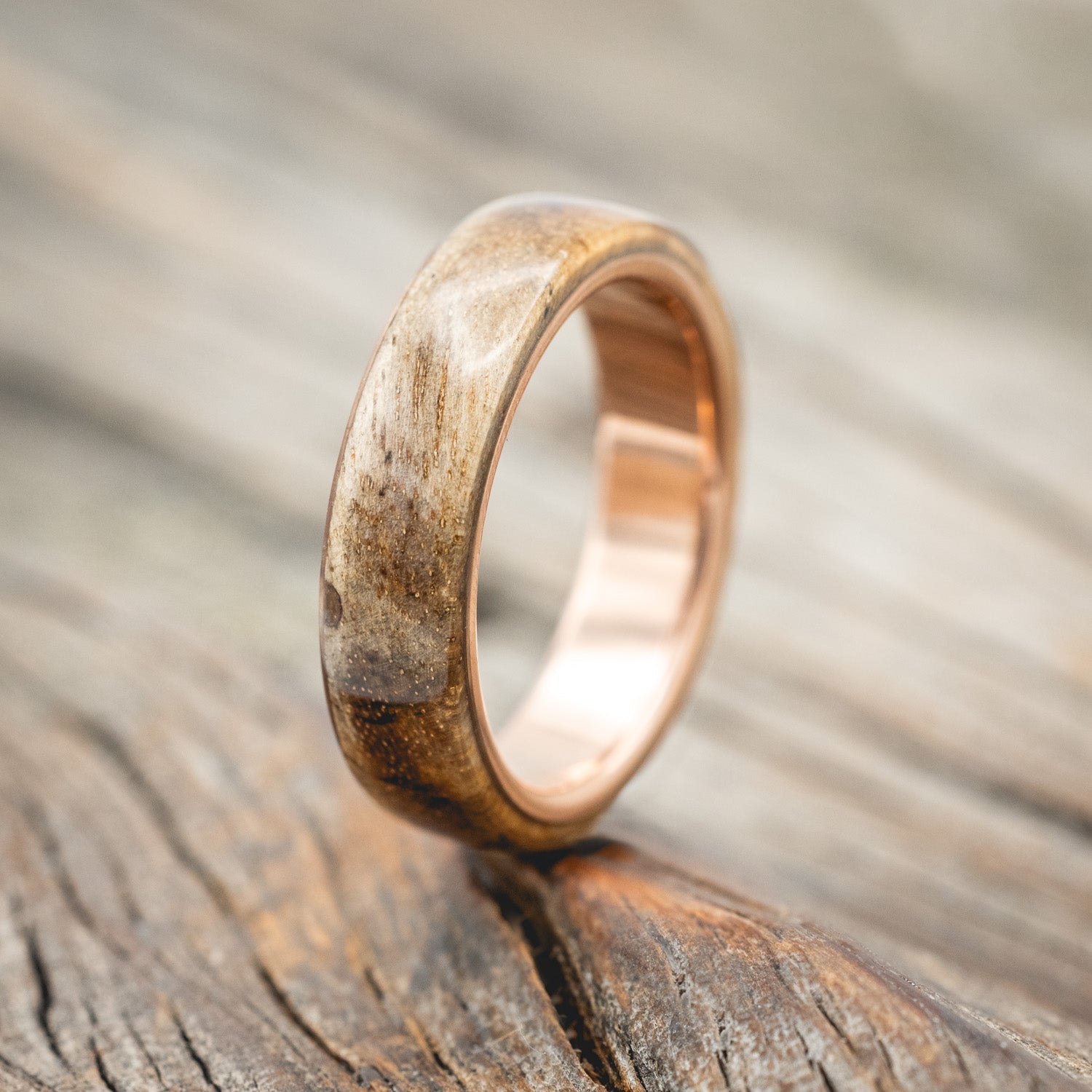 "HAVEN" - SPALTED MAPLE WEDDING RING-Staghead Designs