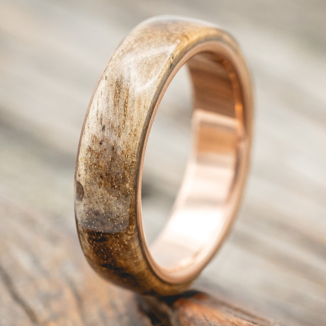 "Haven" - Spalted Maple Men's Wedding Ring-Staghead Designs