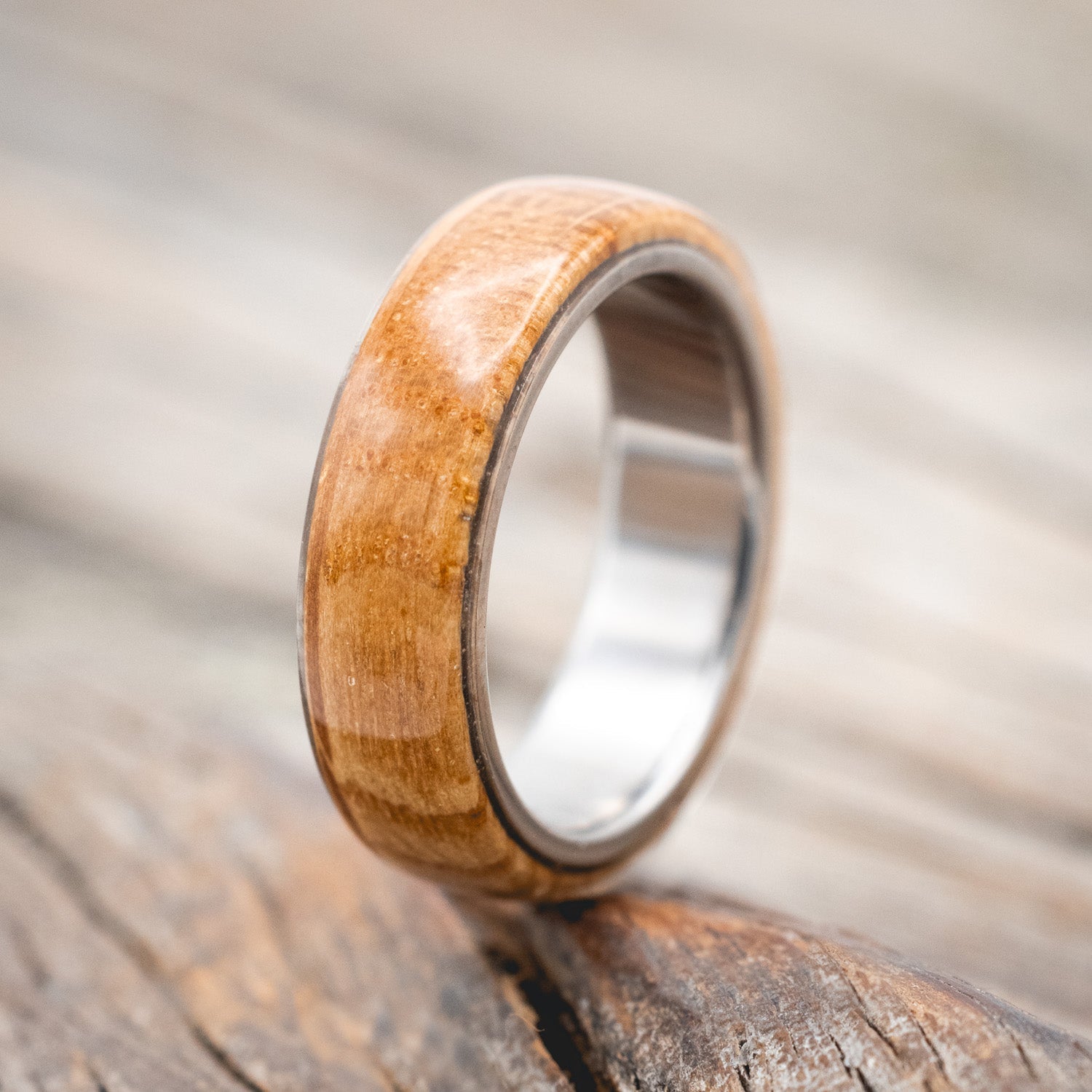 "HAVEN" - WHISKEY BARREL WEDDING BAND-Staghead Designs