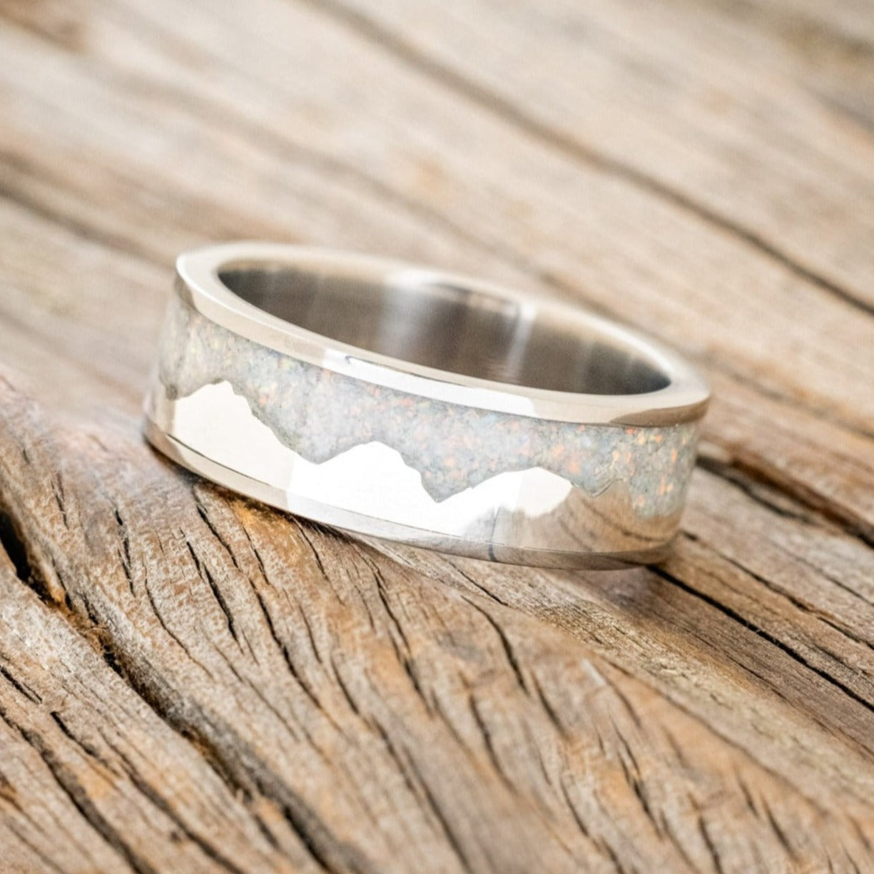 "HELIOS" - SILVER MOUNTAIN RANGE WEDDING BAND-Staghead Designs
