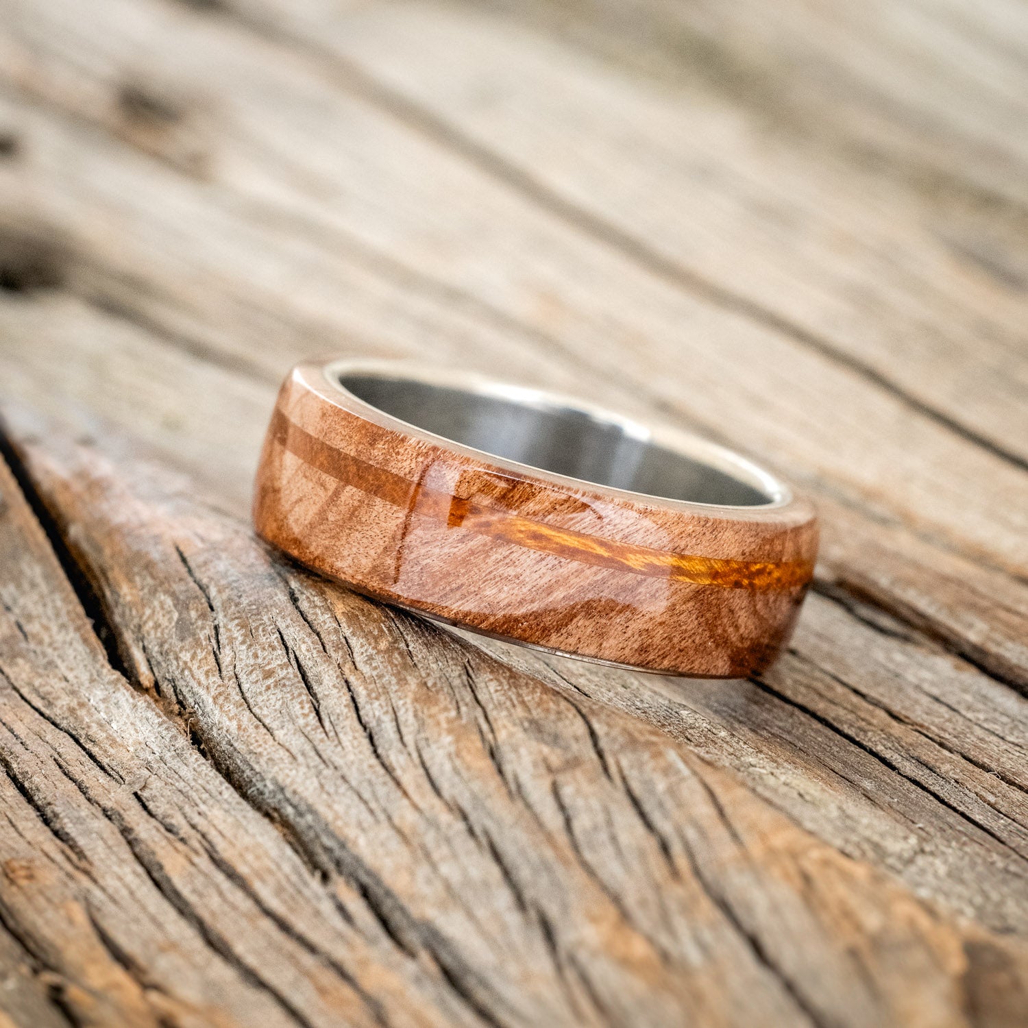 "REMMY" - REDWOOD & IRONWOOD WEDDING BAND-2
