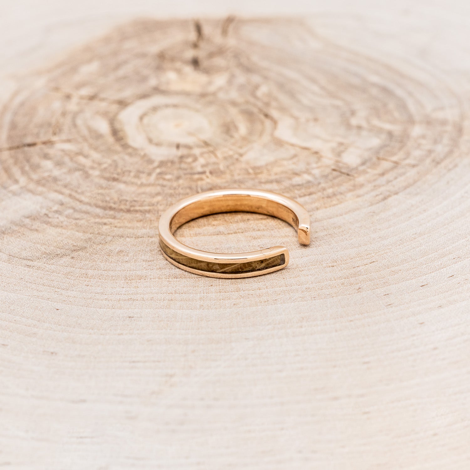 CUFFED STACKING BAND WITH WHISKEY BARREL OAK-2