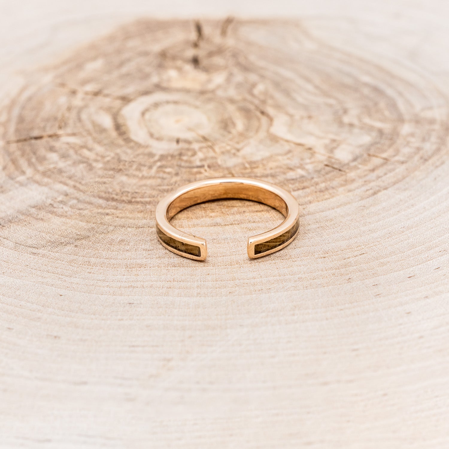 CUFFED STACKING BAND WITH WHISKEY BARREL OAK-4