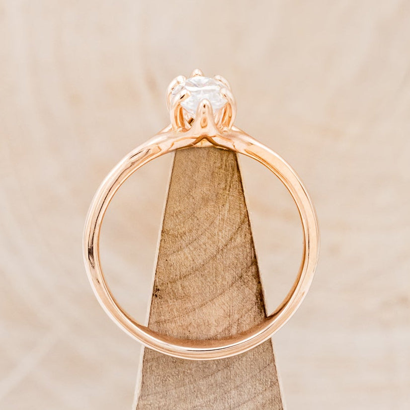 "TULIP" - MARQUISE CUT MOISSANITE SOLITAIRE ENGAGEMENT RING-6