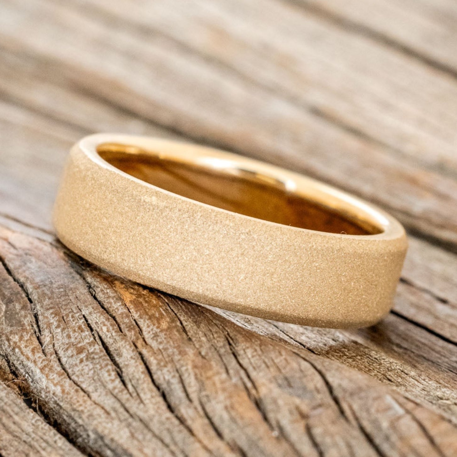 WHISKEY BARREL CHANNEL LINED RING WITH SANDBLASTED FINISH-8